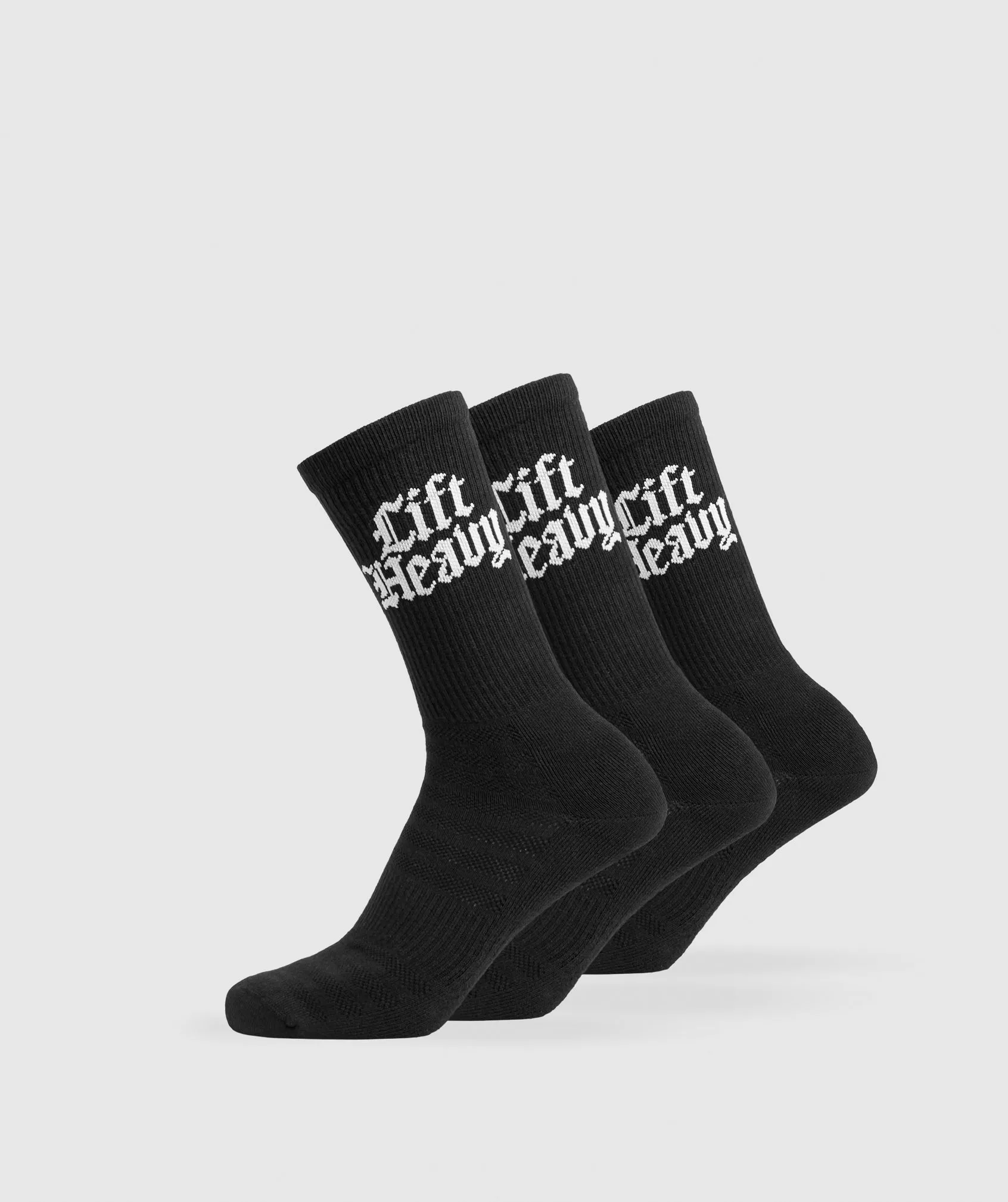Gymshark Lift Heavy Crew 3pk - Black sold by Gymshark