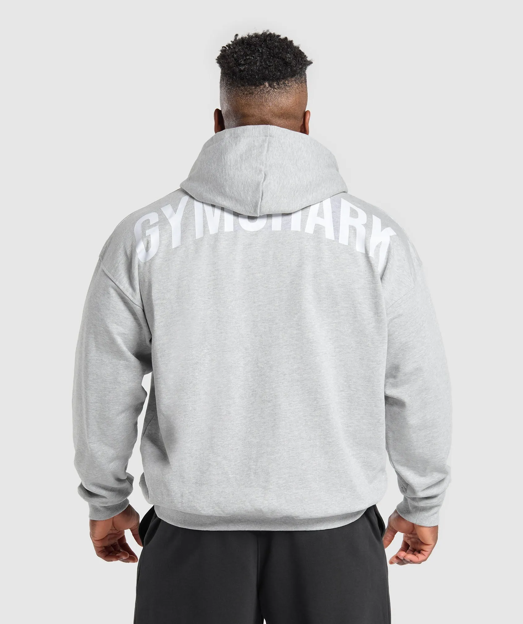 Gymshark Power Zip Up Hoodie - Light Grey Core Marl sold by Gymshark