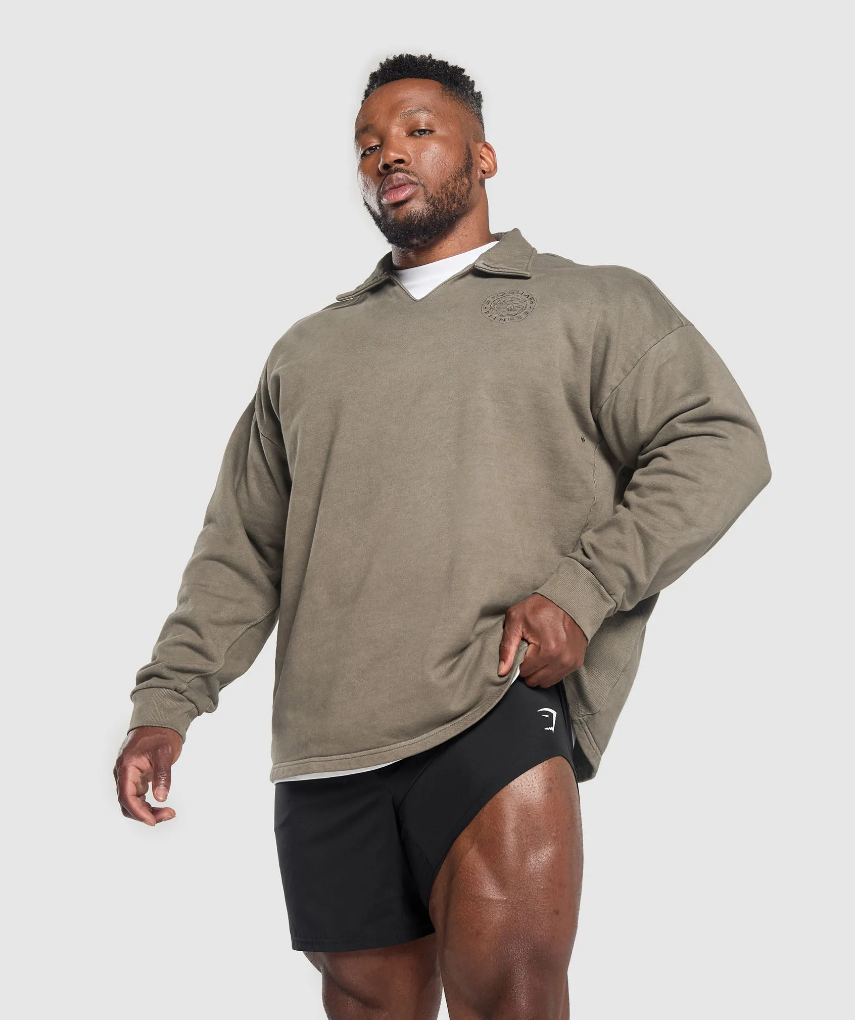 Gymshark Premium Legacy Pullover - Camo Brown sold by Gymshark product image thumbnail 5