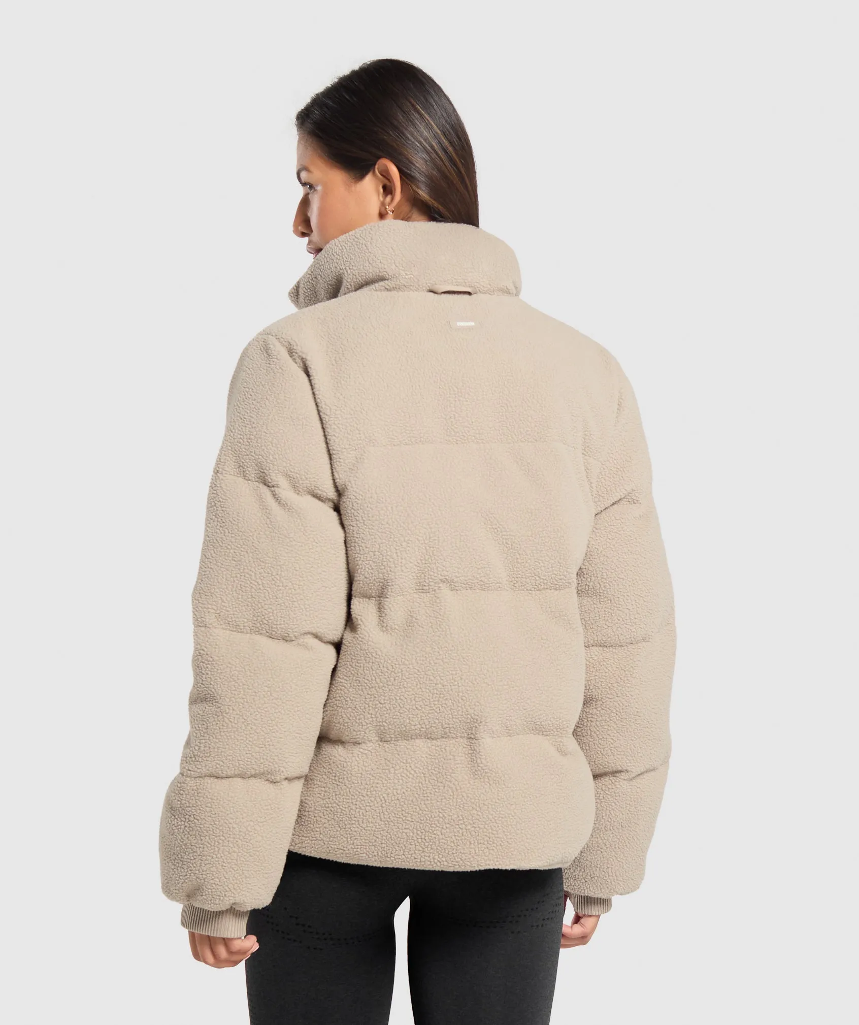 Gymshark Sherpa Puffer Jacket - Sand Brown sold by Gymshark product image thumbnail 2