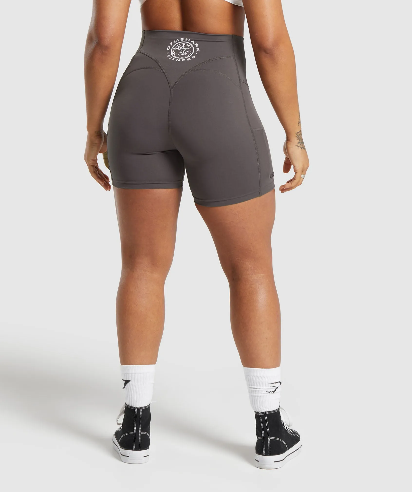 Gymshark Legacy Logo Tight Shorts - Greyed Purple sold by Gymshark product image thumbnail 2