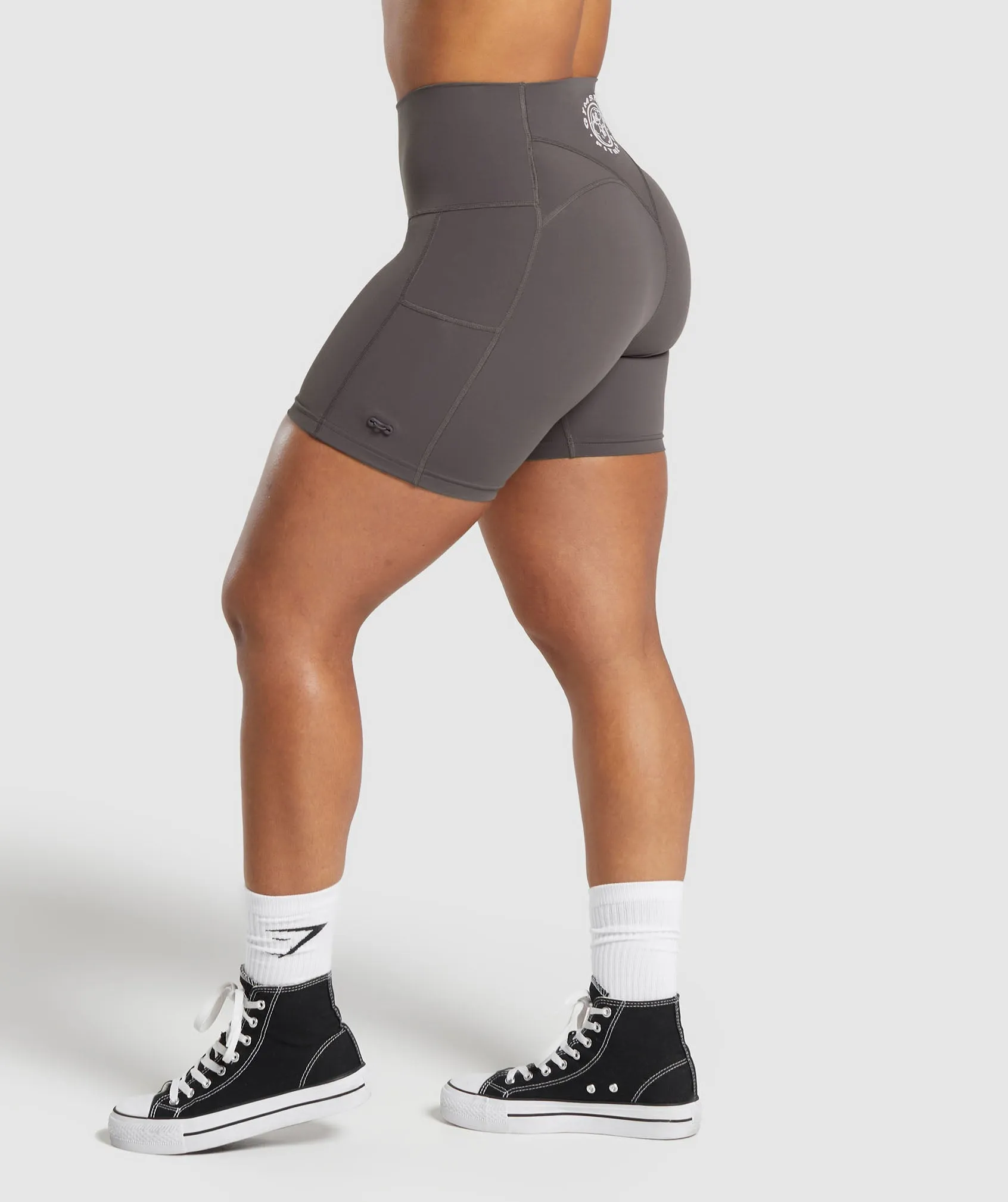 Gymshark Legacy Logo Tight Shorts - Greyed Purple sold by Gymshark product image thumbnail 3