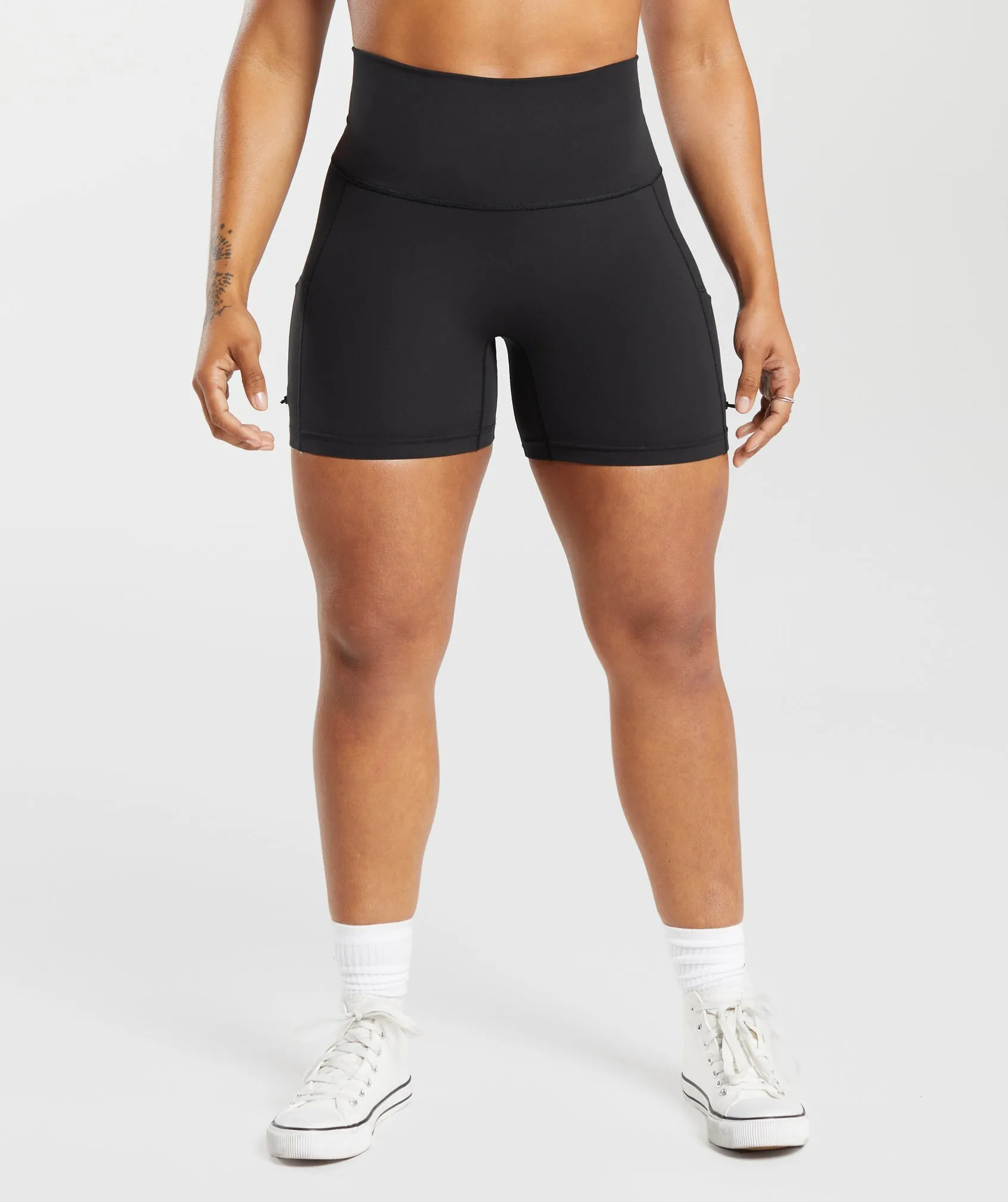 Gymshark Legacy Logo Tight Shorts - Black sold by Gymshark
