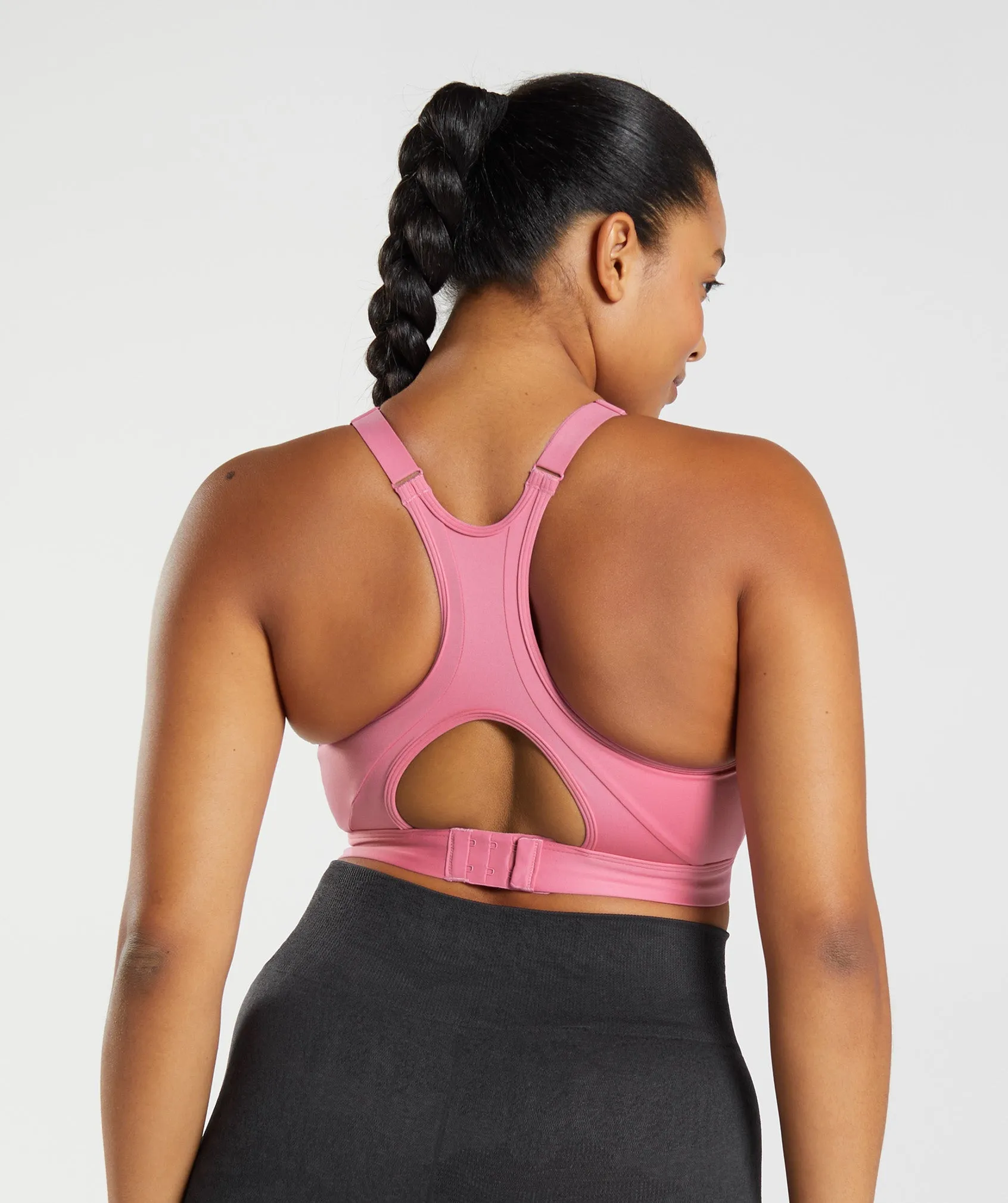 Gymshark High Neck High Support Sports Bra, B/C-E/F - Bloom Pink sold by Gymshark product image thumbnail 2
