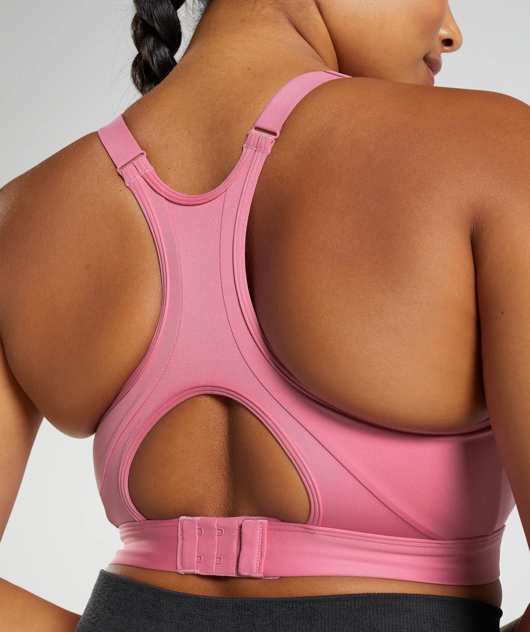Gymshark High Neck High Support Sports Bra, B/C-E/F - Bloom Pink sold by Gymshark product image thumbnail 4