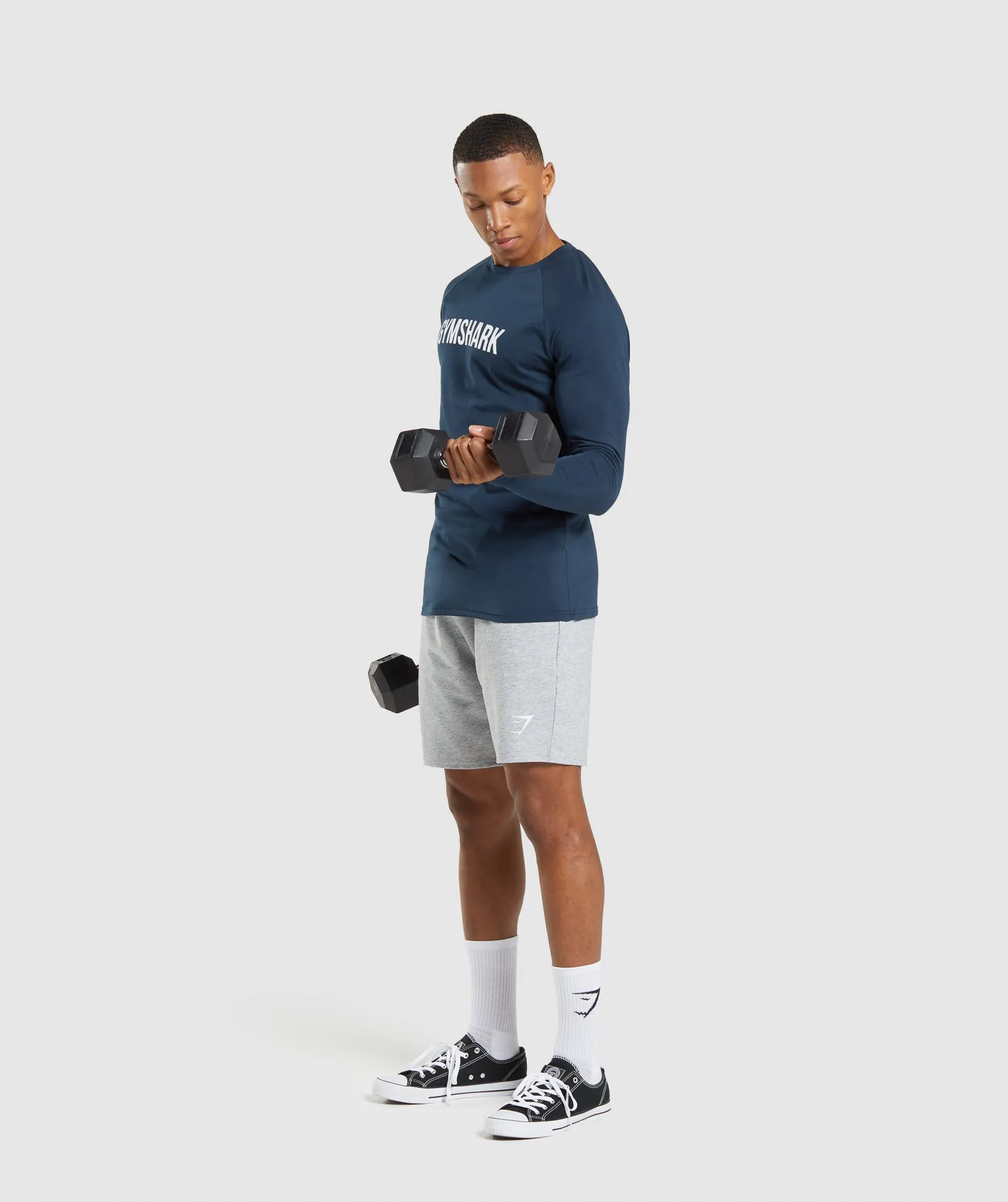 Gymshark Apollo Long Sleeve T-Shirt - Navy sold by Gymshark product image thumbnail 4
