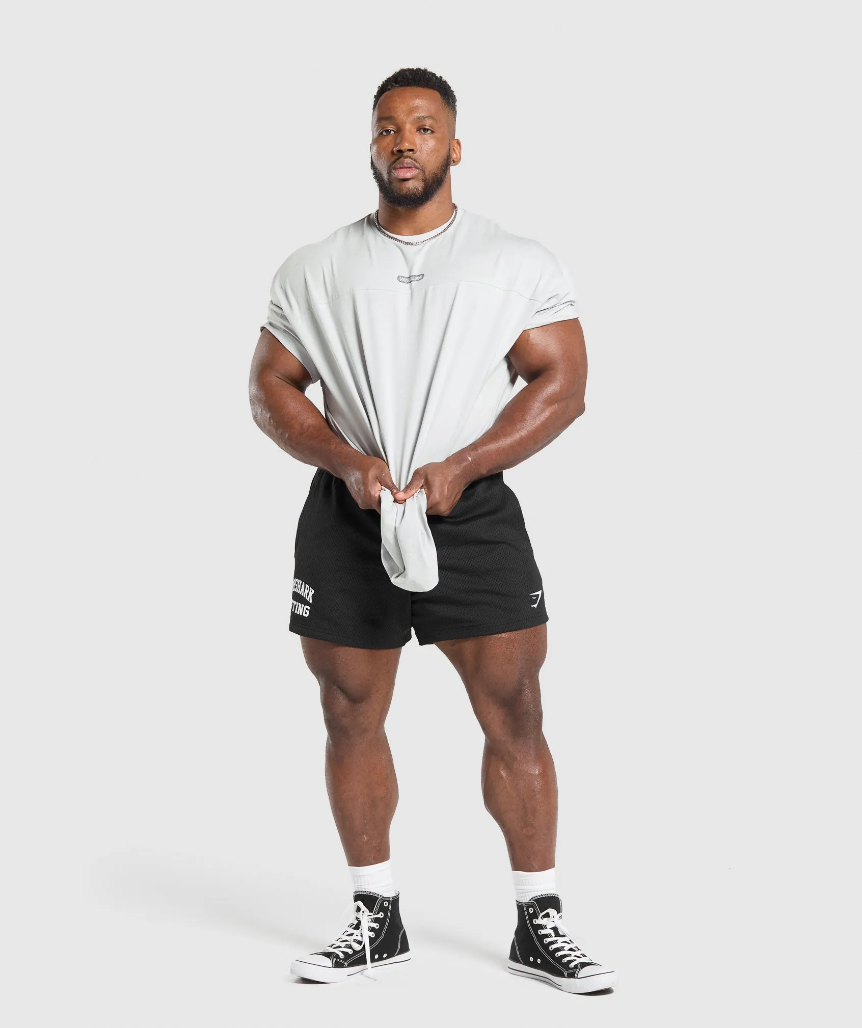 Gymshark Bodybuilding Graphic Short Sleeve T-Shirt - Metal Grey sold by Gymshark product image thumbnail 4