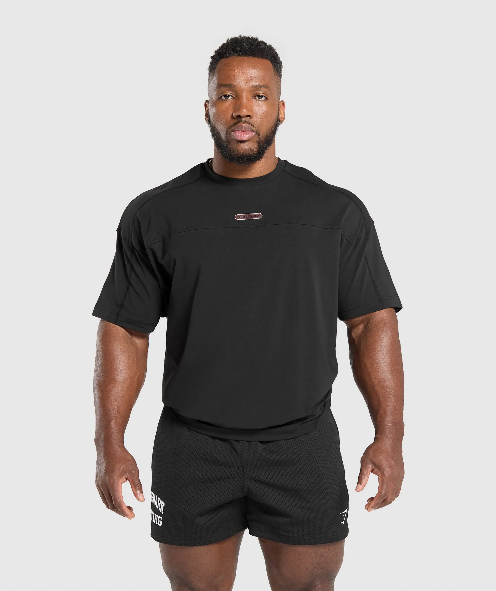 Gymshark Bodybuilding Graphic Short Sleeve T-Shirt - Black/Burgundy Brown sold by Gymshark product image thumbnail 2