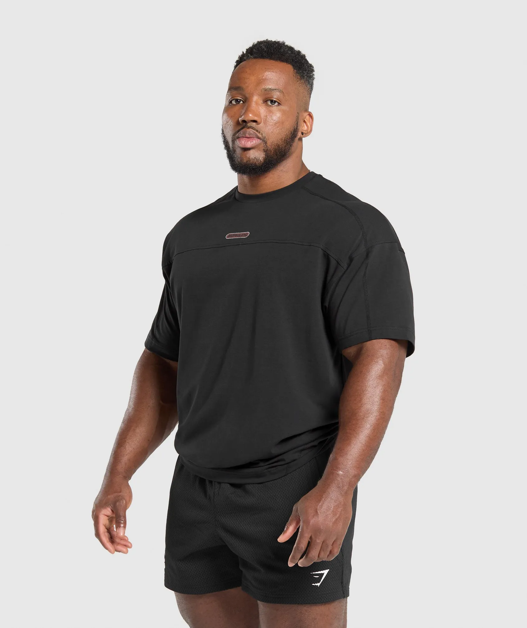 Gymshark Bodybuilding Graphic Short Sleeve T-Shirt - Black/Burgundy Brown sold by Gymshark product image thumbnail 3