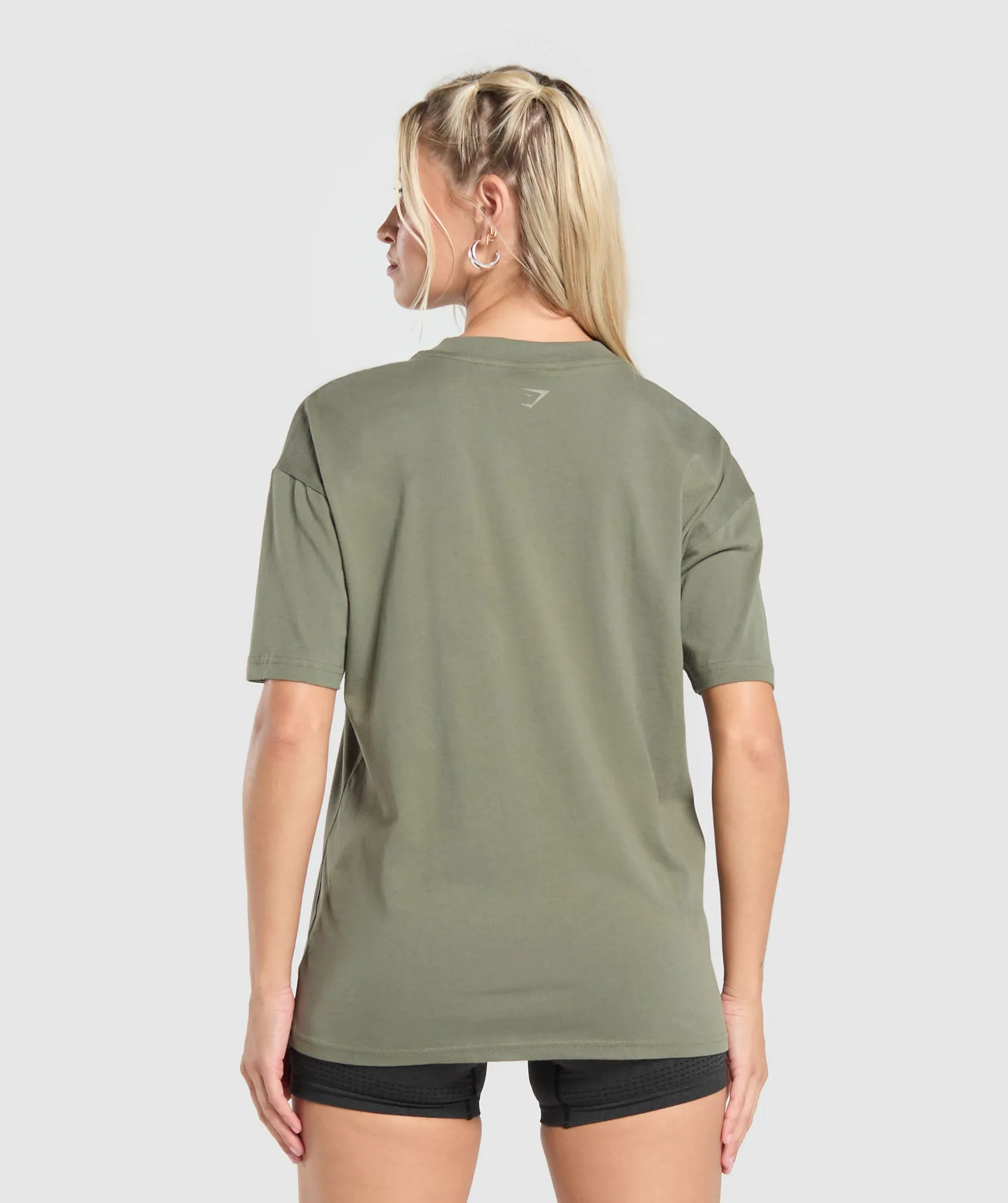 Gymshark Collegiate Lifestyle Oversized T-Shirt - Base Green sold by Gymshark product image thumbnail 2