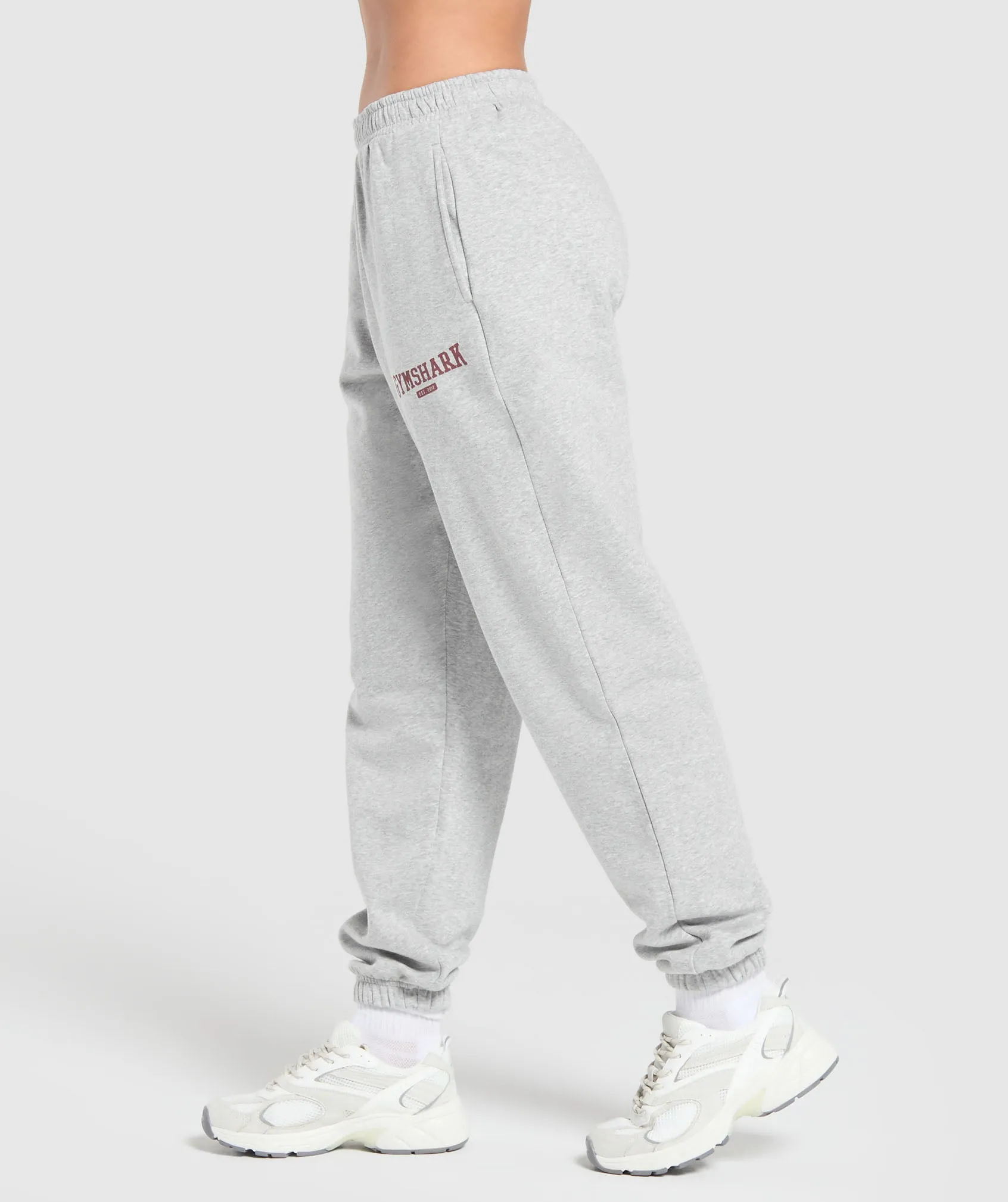 Gymshark Collegiate Lifestyle Fleece Joggers - Light Grey Core Marl sold by Gymshark product image thumbnail 3