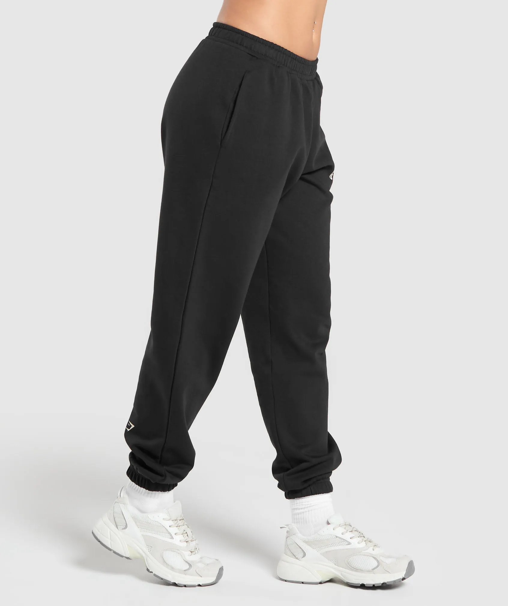 Gymshark Collegiate Lifestyle Fleece Joggers - Black sold by Gymshark product image thumbnail 3