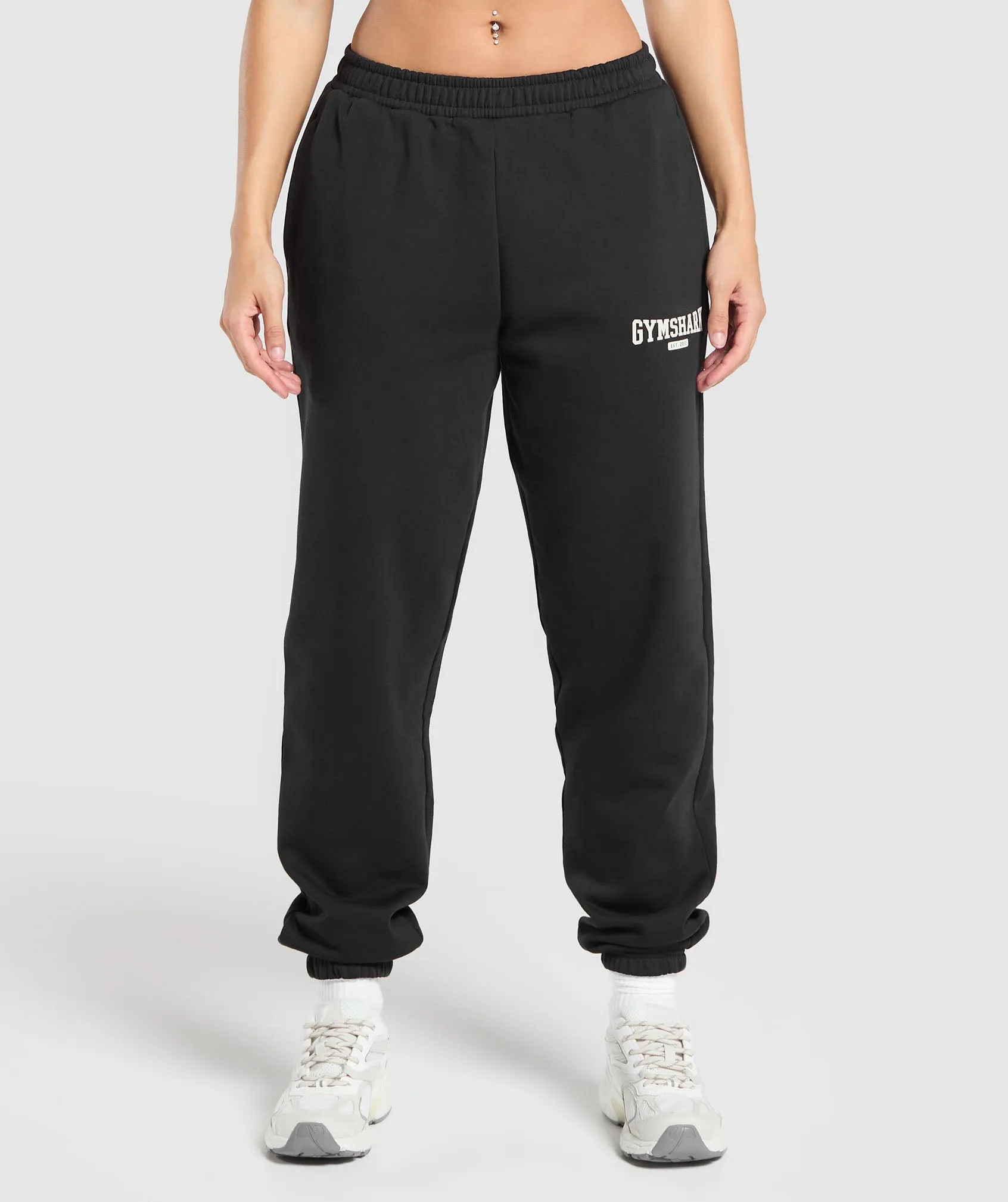 Gymshark Collegiate Lifestyle Fleece Joggers - Black sold by Gymshark