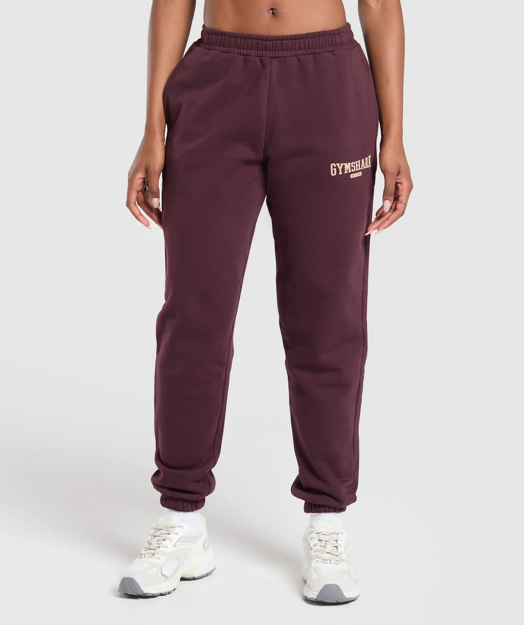 Gymshark Collegiate Lifestyle Fleece Joggers - Depth Purple sold by Gymshark