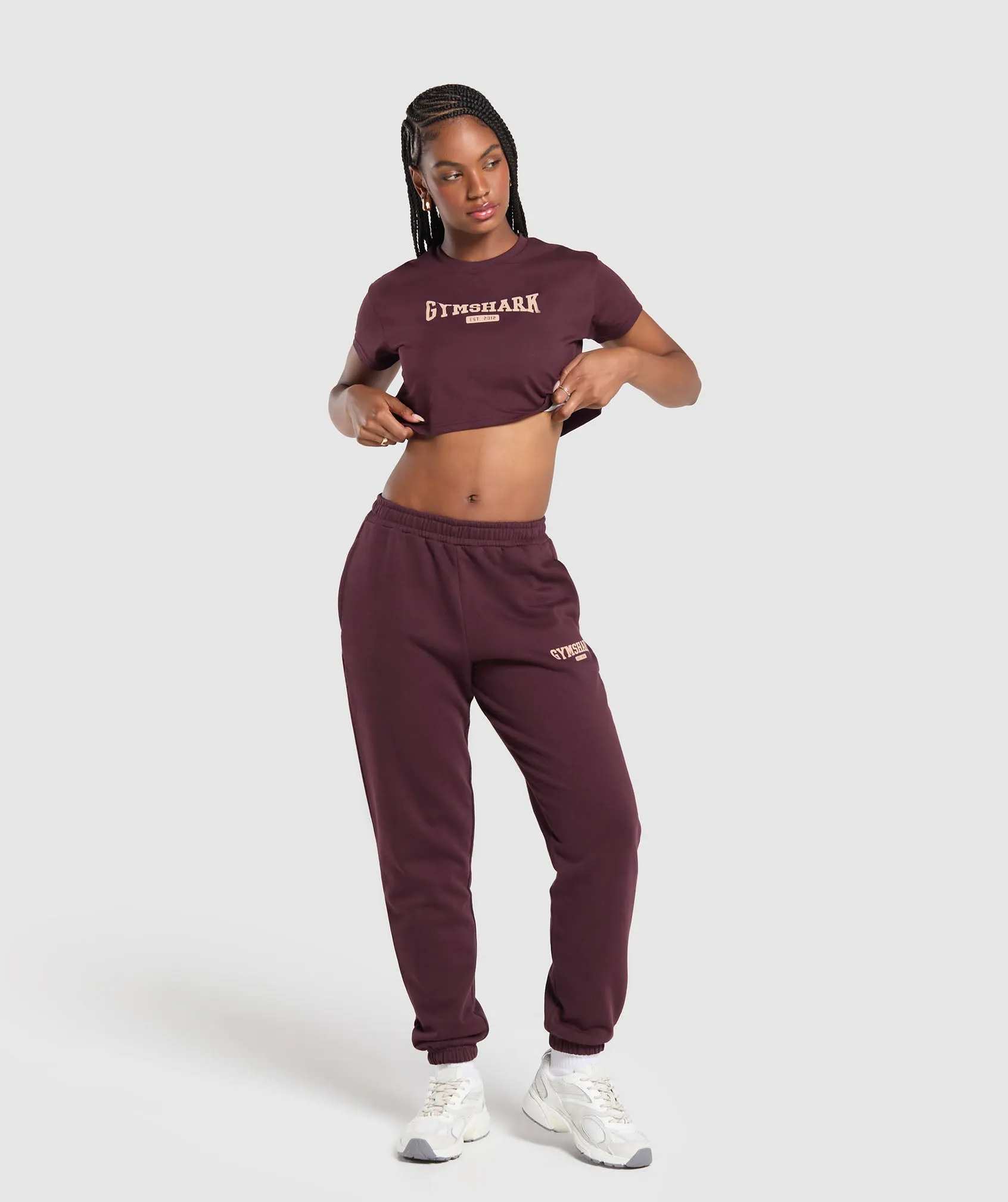 Gymshark Collegiate Lifestyle Fleece Joggers - Depth Purple sold by Gymshark product image thumbnail 4