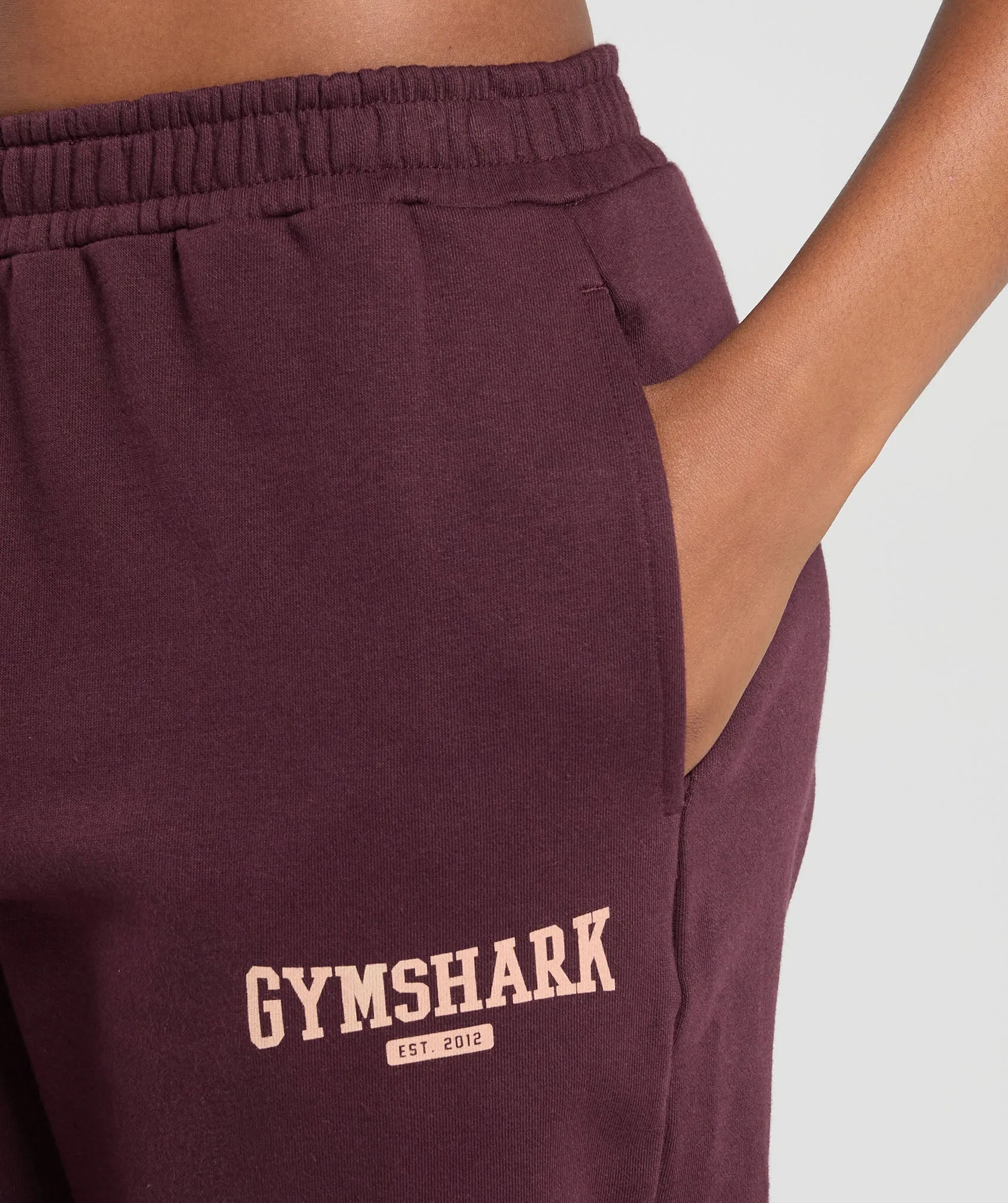 Gymshark Collegiate Lifestyle Fleece Joggers - Depth Purple sold by Gymshark product image thumbnail 5