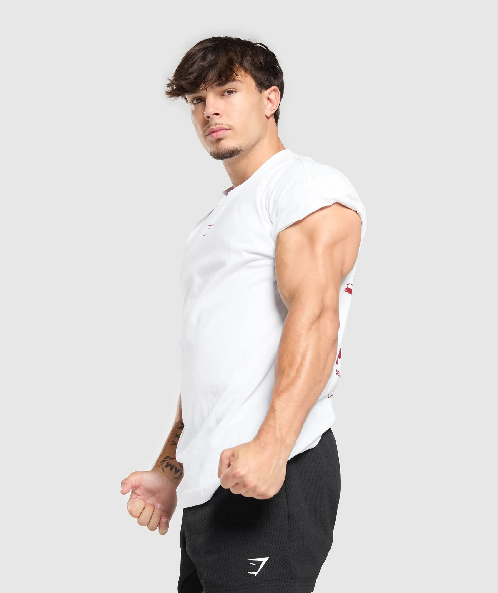 Gymshark Strength Department Graphic T-Shirt - White sold by Gymshark product image thumbnail 4