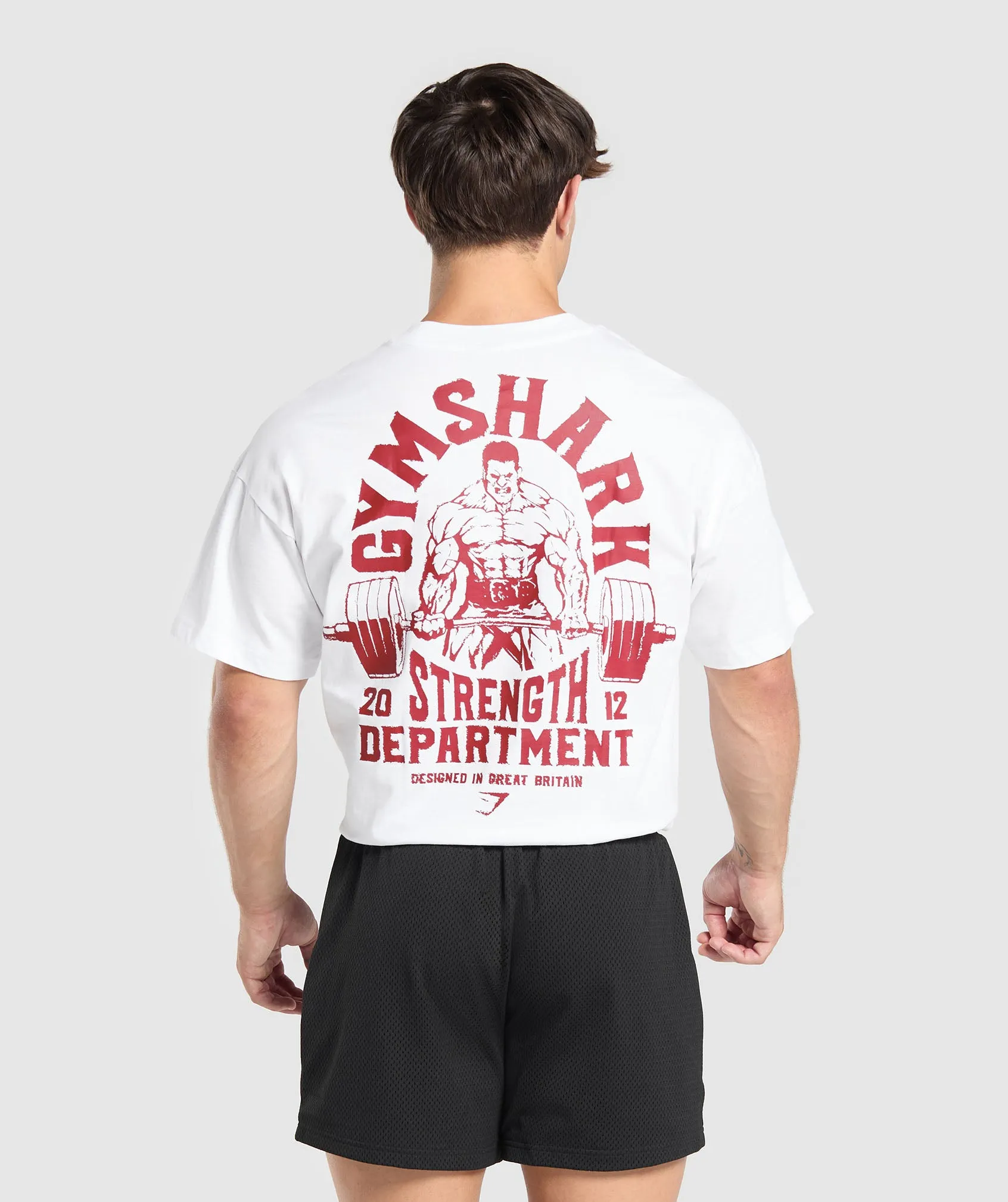 Gymshark Strength Department Graphic T-Shirt - White sold by Gymshark product image thumbnail 2