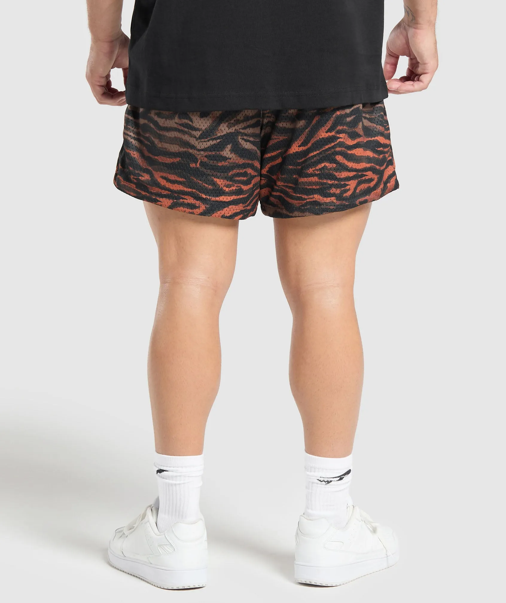 Gymshark Printed Mesh 5" Shorts - Terracotta Orange sold by Gymshark product image thumbnail 3