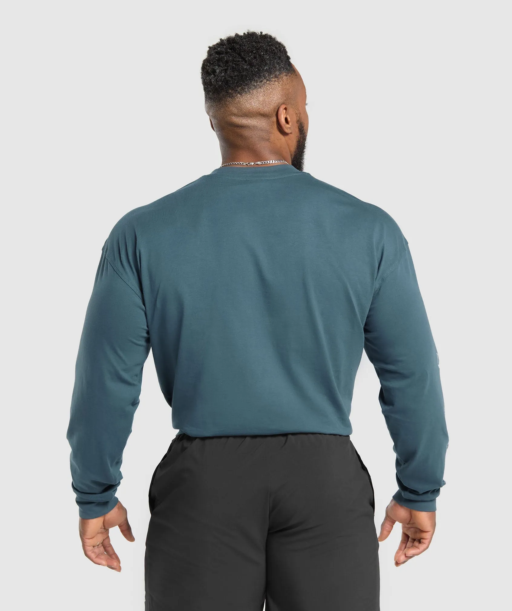 Gymshark Strength and Conditioning Long Sleeve T-Shirt - Cargo Blue sold by Gymshark product image thumbnail 3