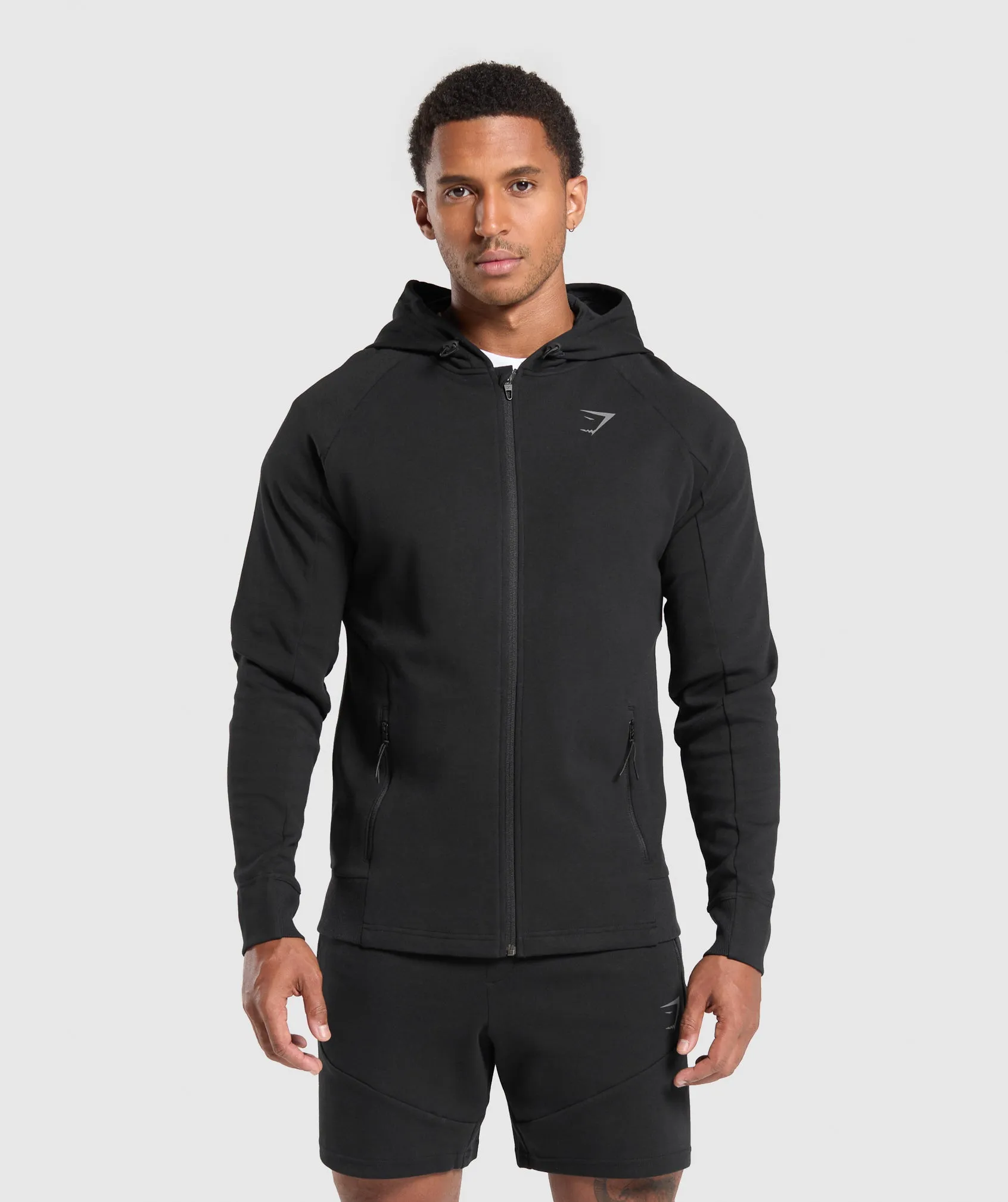 Gymshark Tech Knit Zip Up Hoodie - Black sold by Gymshark