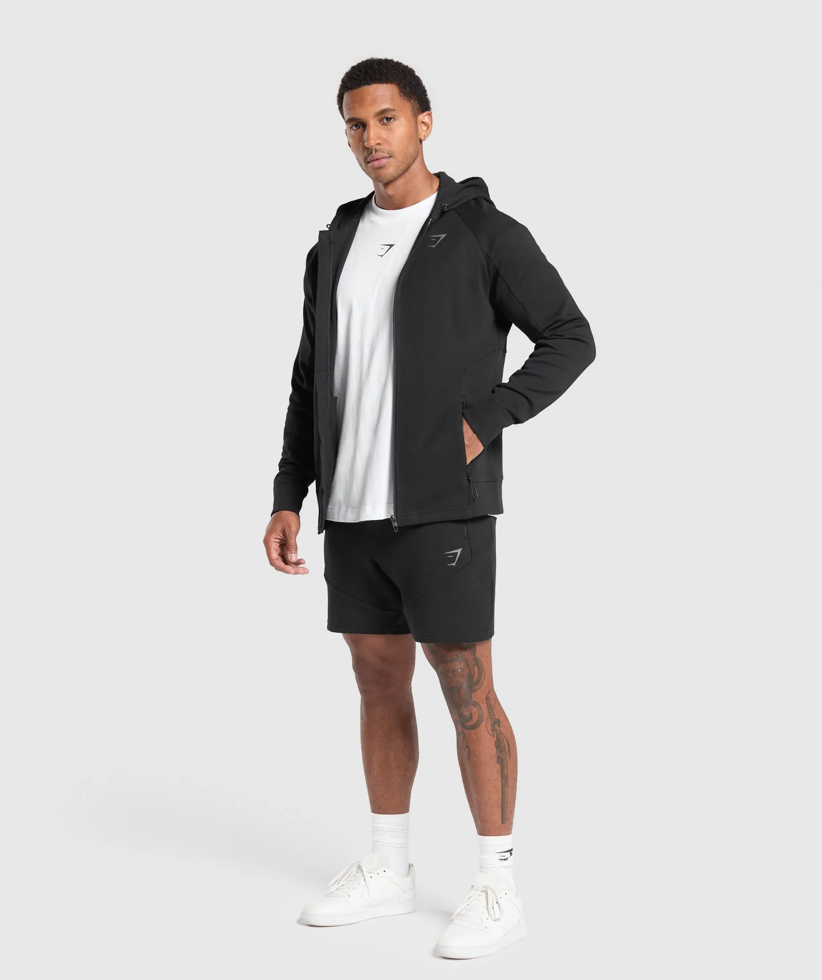 Gymshark Tech Knit Zip Up Hoodie - Black sold by Gymshark product image thumbnail 4