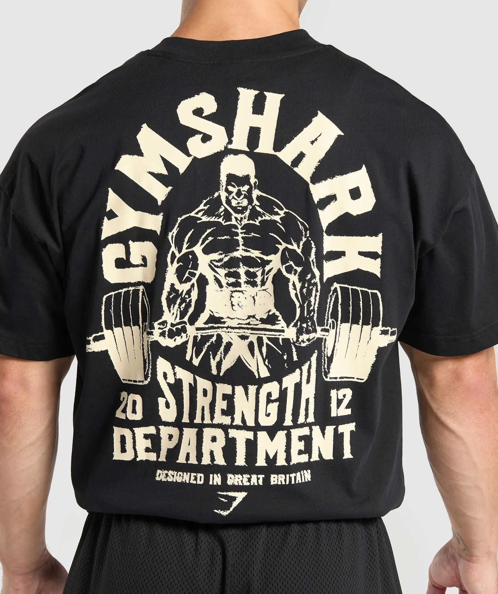 Gymshark Strength Department Graphic T-Shirt - Black sold by Gymshark product image thumbnail 4