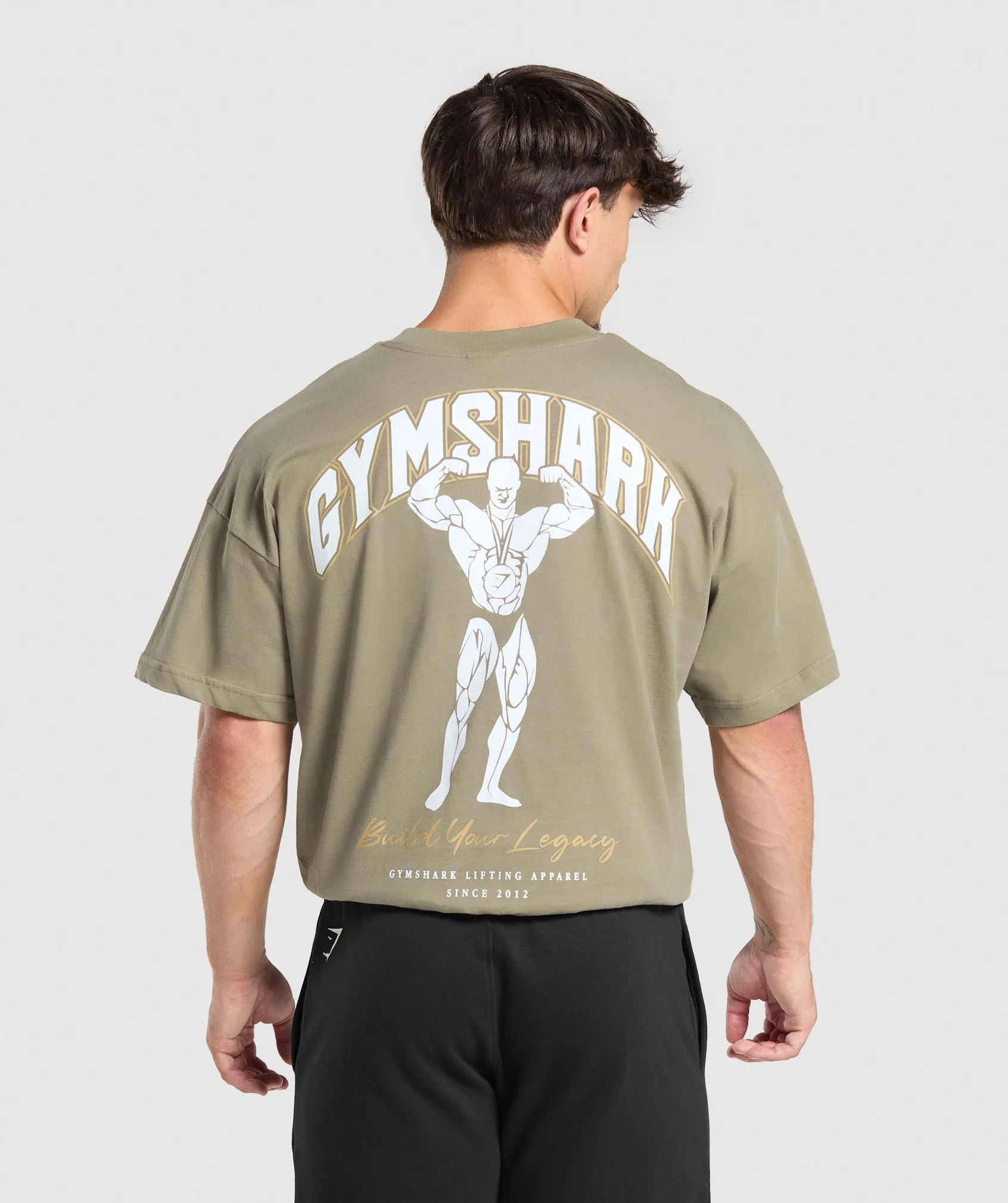 Gymshark Build Your Legacy Graphic T-Shirt - Utility Green sold by Gymshark