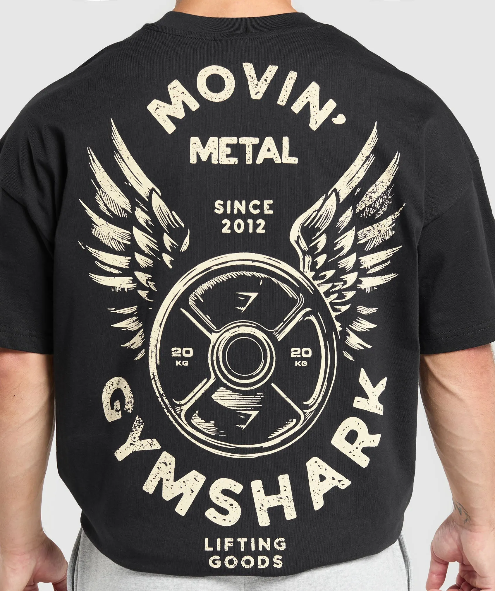 Gymshark Movin' Metal Graphic T-Shirt - Black sold by Gymshark product image thumbnail 4