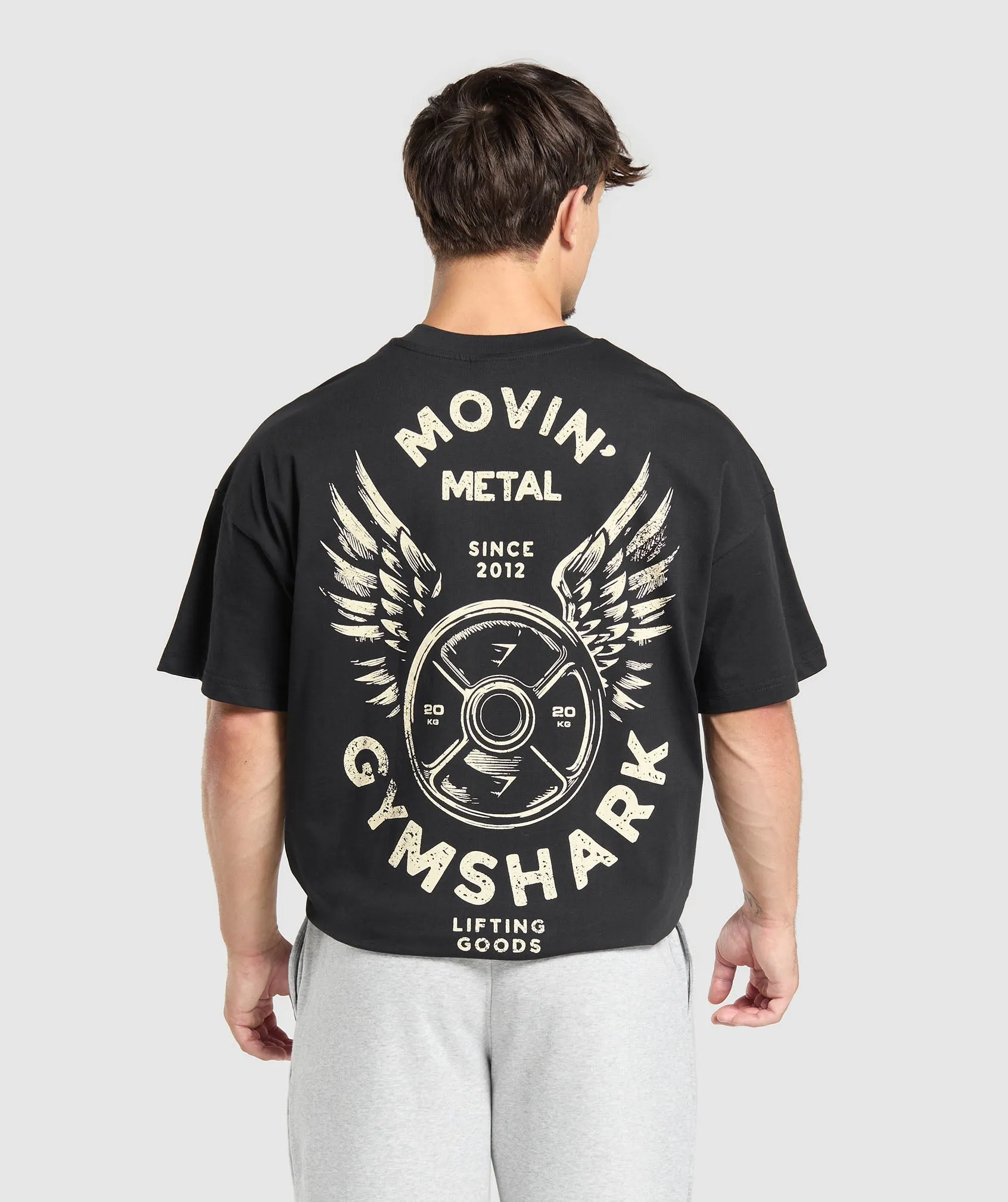 Gymshark Movin' Metal Graphic T-Shirt - Black sold by Gymshark product image thumbnail 3