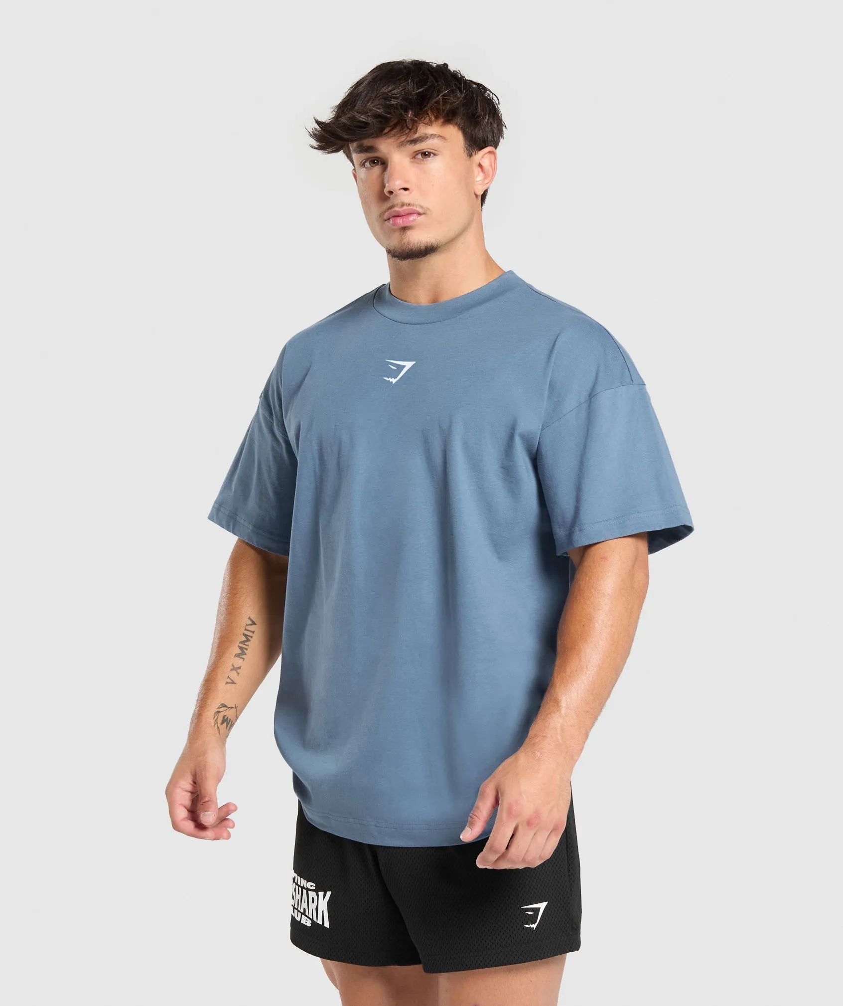 Gymshark Build Your Legacy Graphic T-Shirt - Faded Blue sold by Gymshark product image thumbnail 2