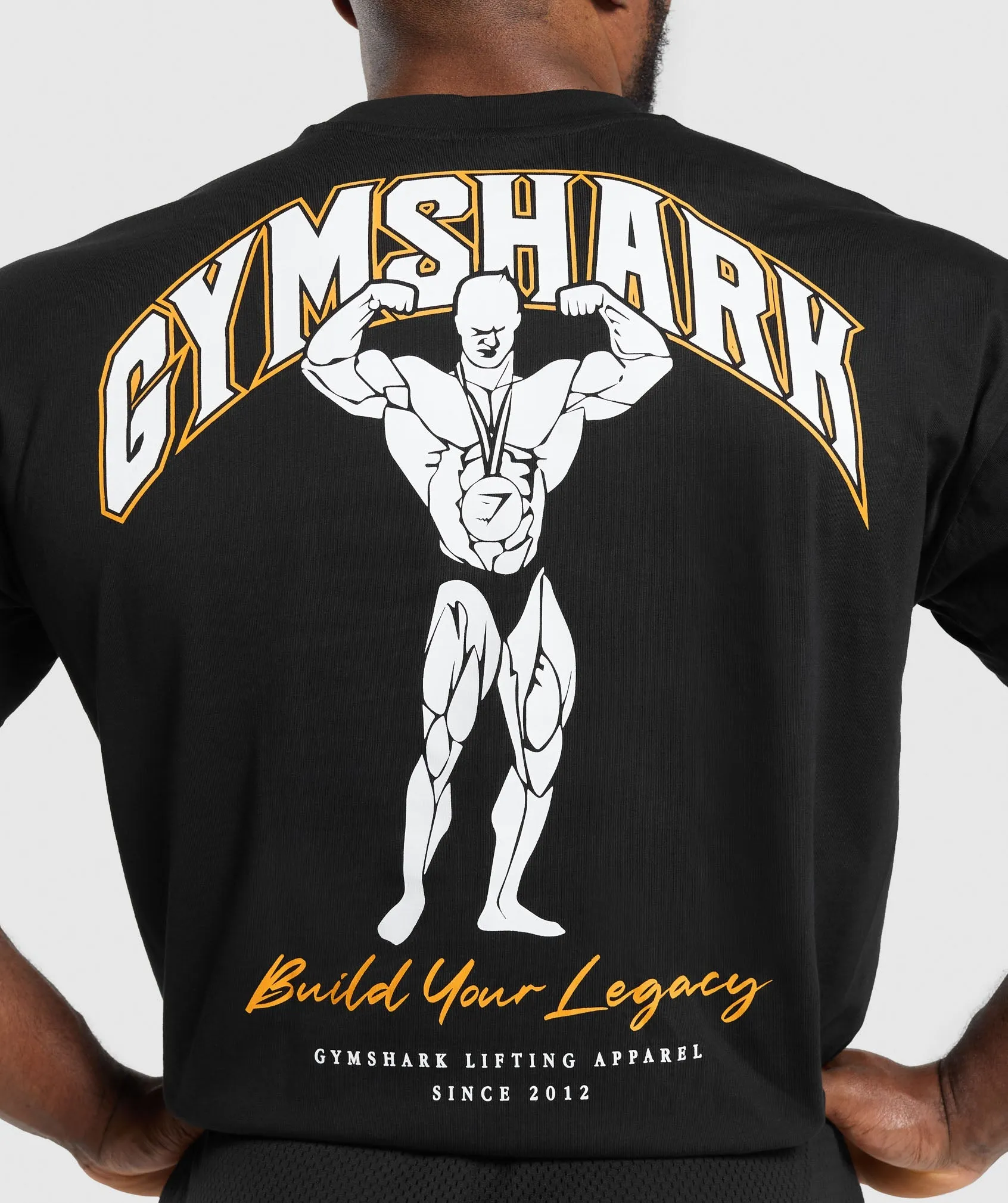 Gymshark Build Your Legacy Graphic T-Shirt - Black sold by Gymshark product image thumbnail 5