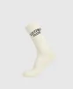 Gymshark GFX Lifting Club Crew Sock Single - Ecru White sold by Gymshark