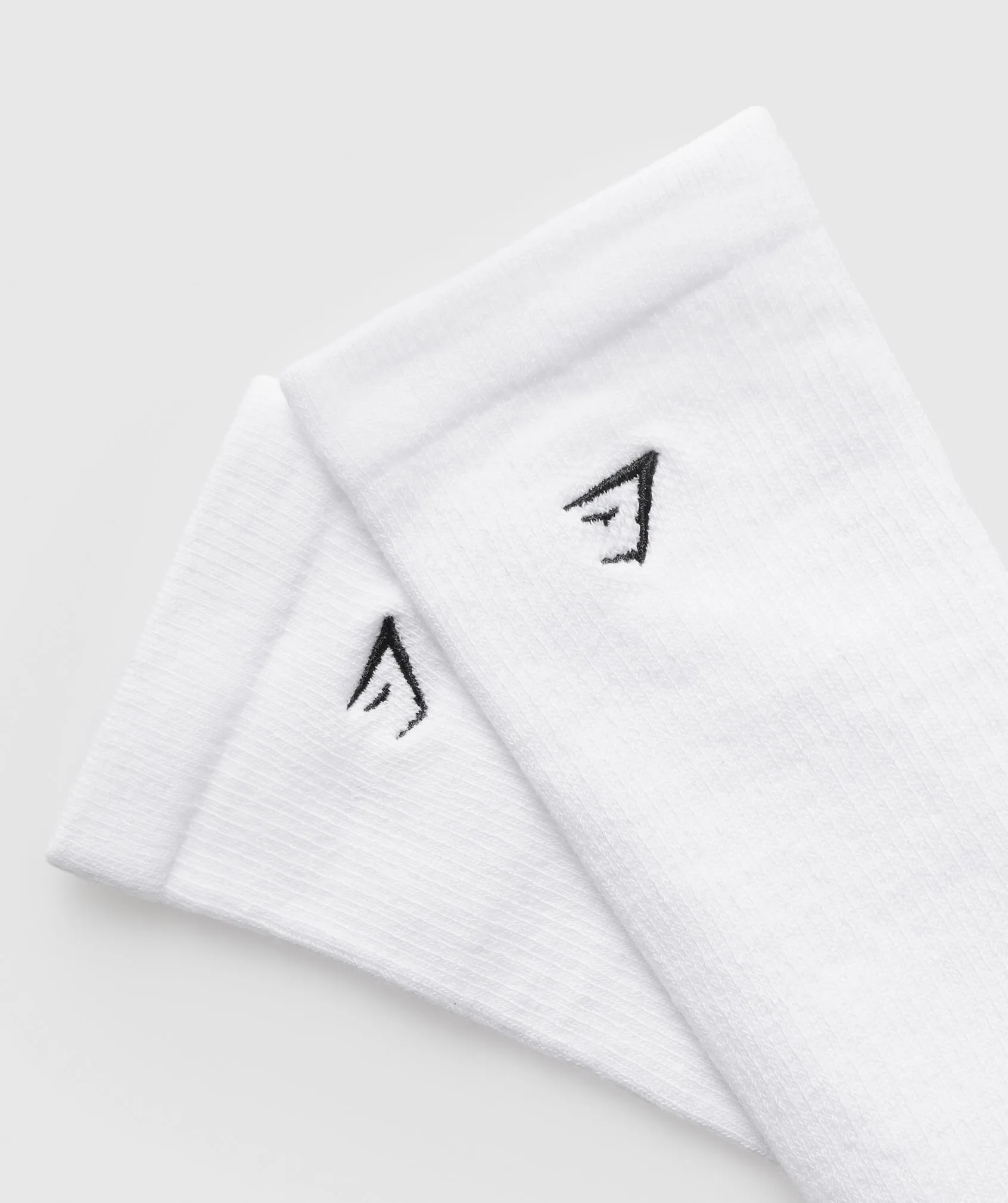 Gymshark Embroidered Terry Single Socks - White sold by Gymshark product image thumbnail 2