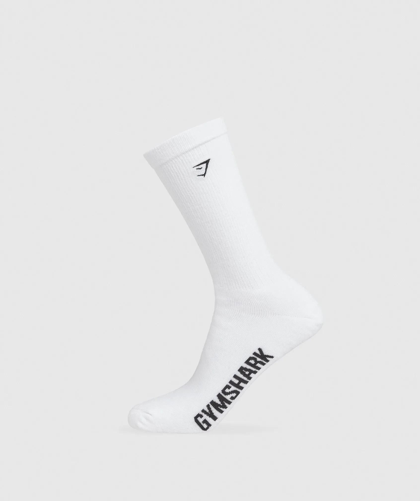 Gymshark Embroidered Terry Single Socks - White sold by Gymshark