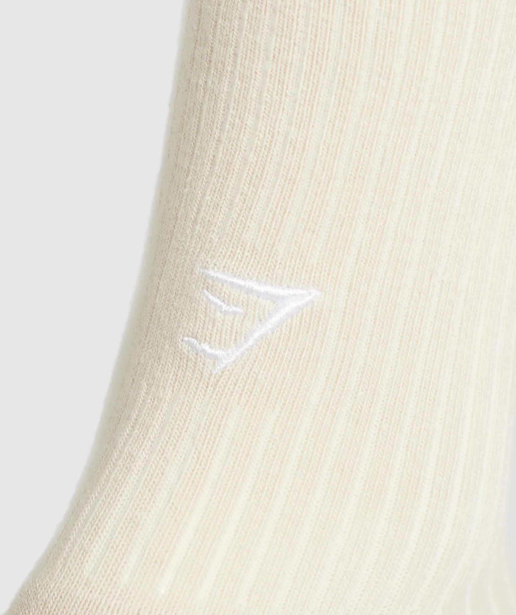 Gymshark Frill Crew Single Sock - Cream Beige/Soft White sold by Gymshark product image thumbnail 3
