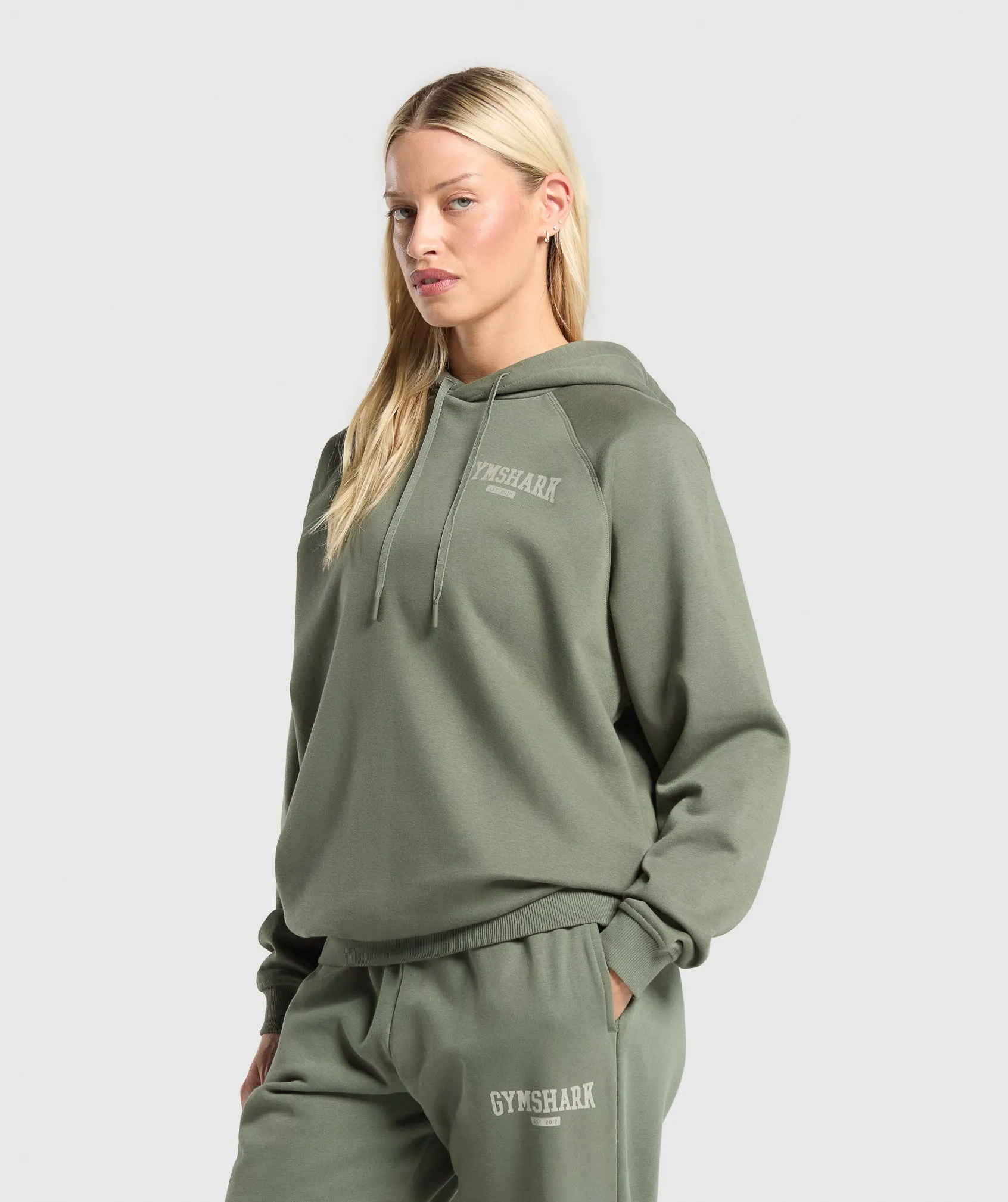 Gymshark Collegiate Lifestyle Hoodie - Base Green sold by Gymshark product image thumbnail 2