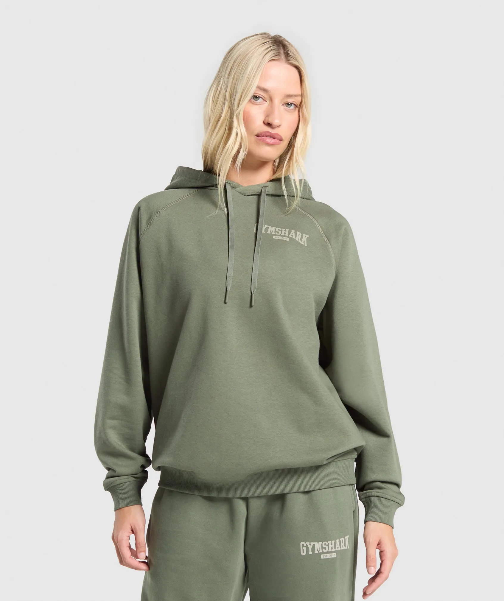 Gymshark Collegiate Lifestyle Hoodie - Base Green sold by Gymshark
