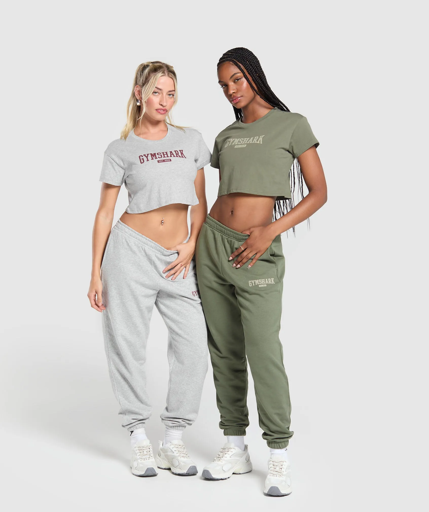 Gymshark Collegiate Lifestyle Crop Top - Light Grey Core Marl sold by Gymshark product image thumbnail 3