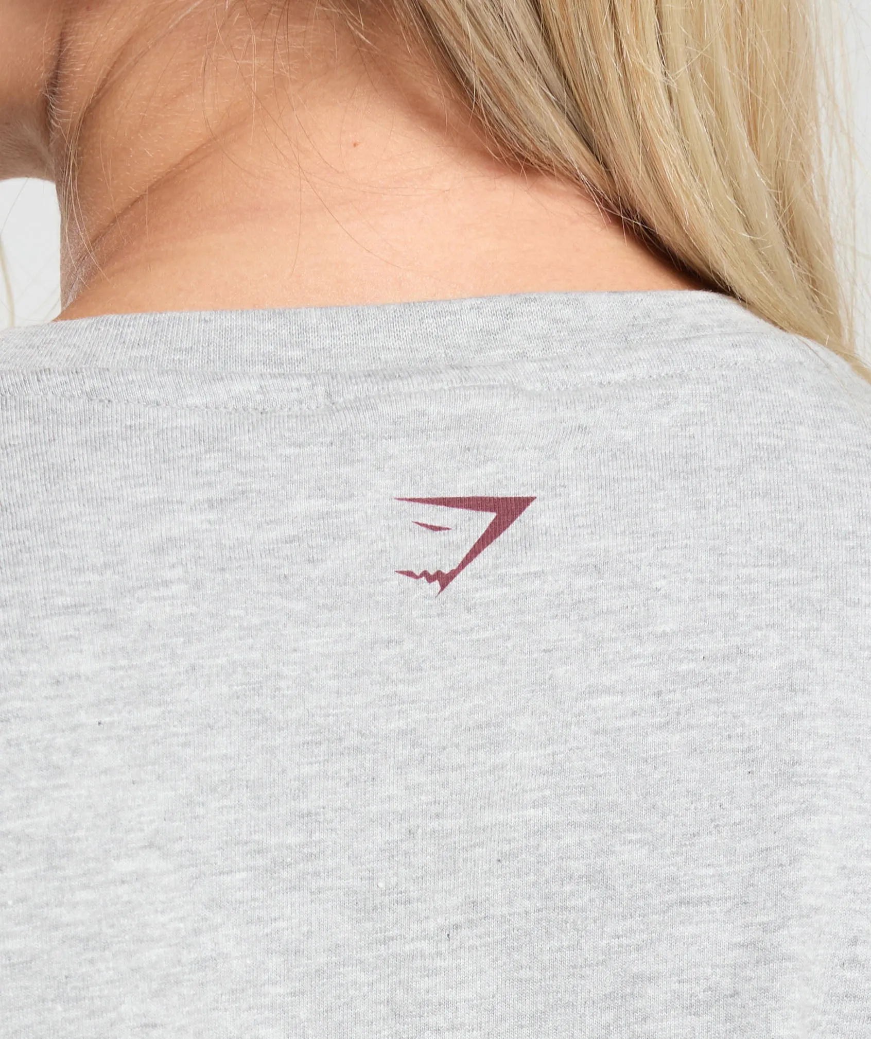 Gymshark Collegiate Lifestyle Crop Top - Light Grey Core Marl sold by Gymshark product image thumbnail 5