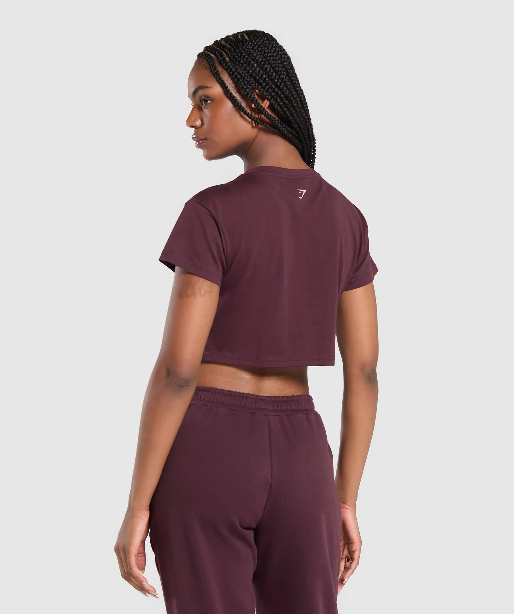 Gymshark Collegiate Lifestyle Crop Top - Depth Purple sold by Gymshark product image thumbnail 3