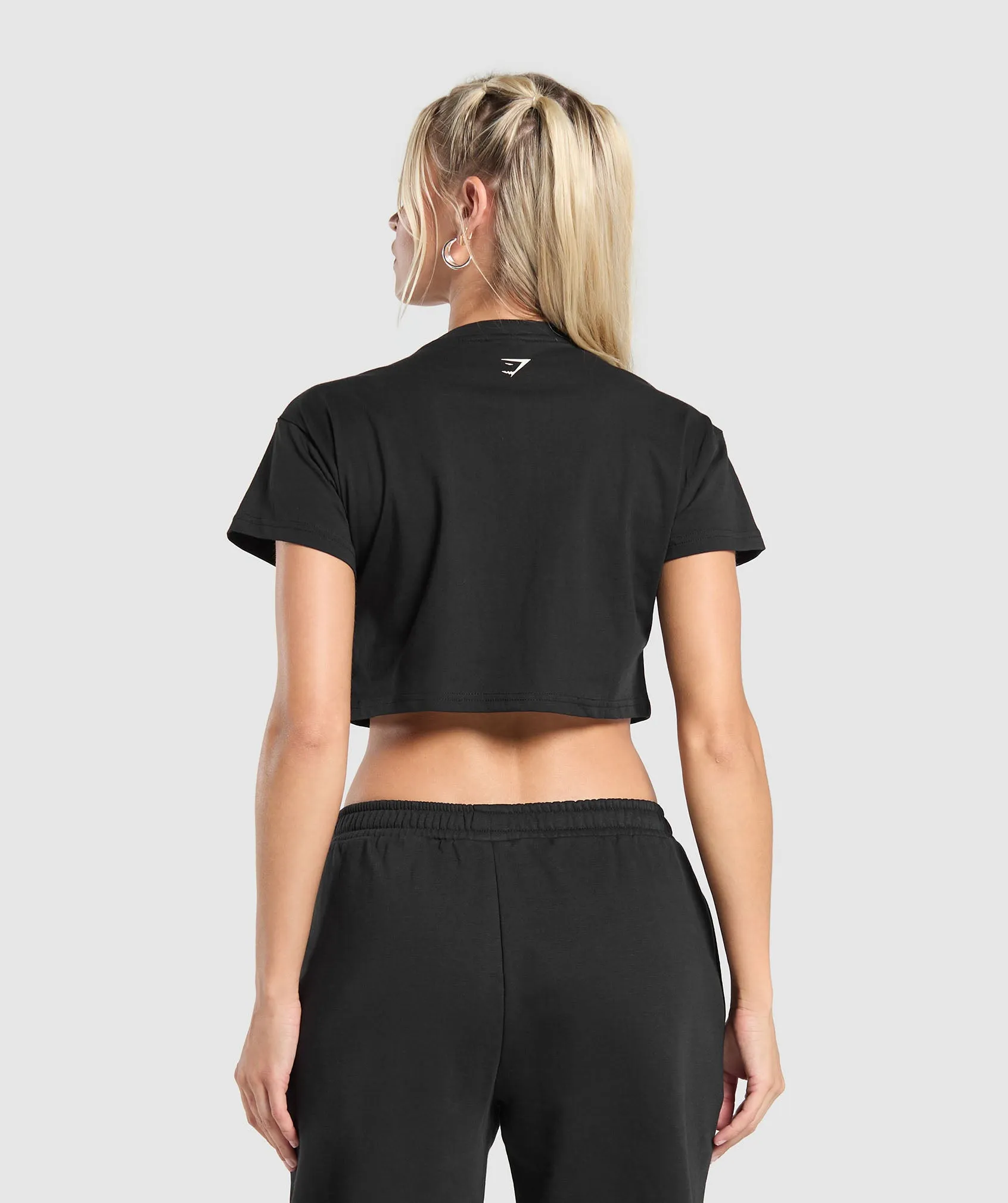 Gymshark Collegiate Lifestyle Crop Top - Black sold by Gymshark product image thumbnail 2