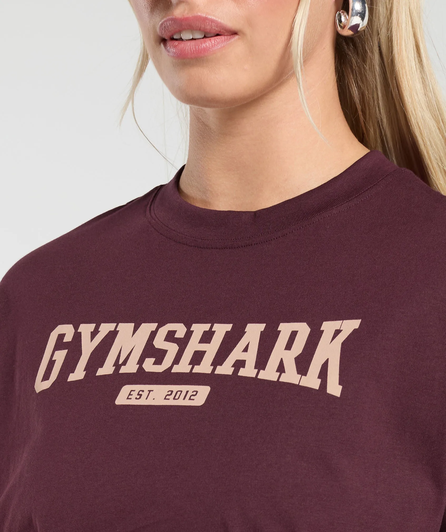 Gymshark Collegiate Lifestyle Oversized T-Shirt - Depth Purple sold by Gymshark product image thumbnail 3