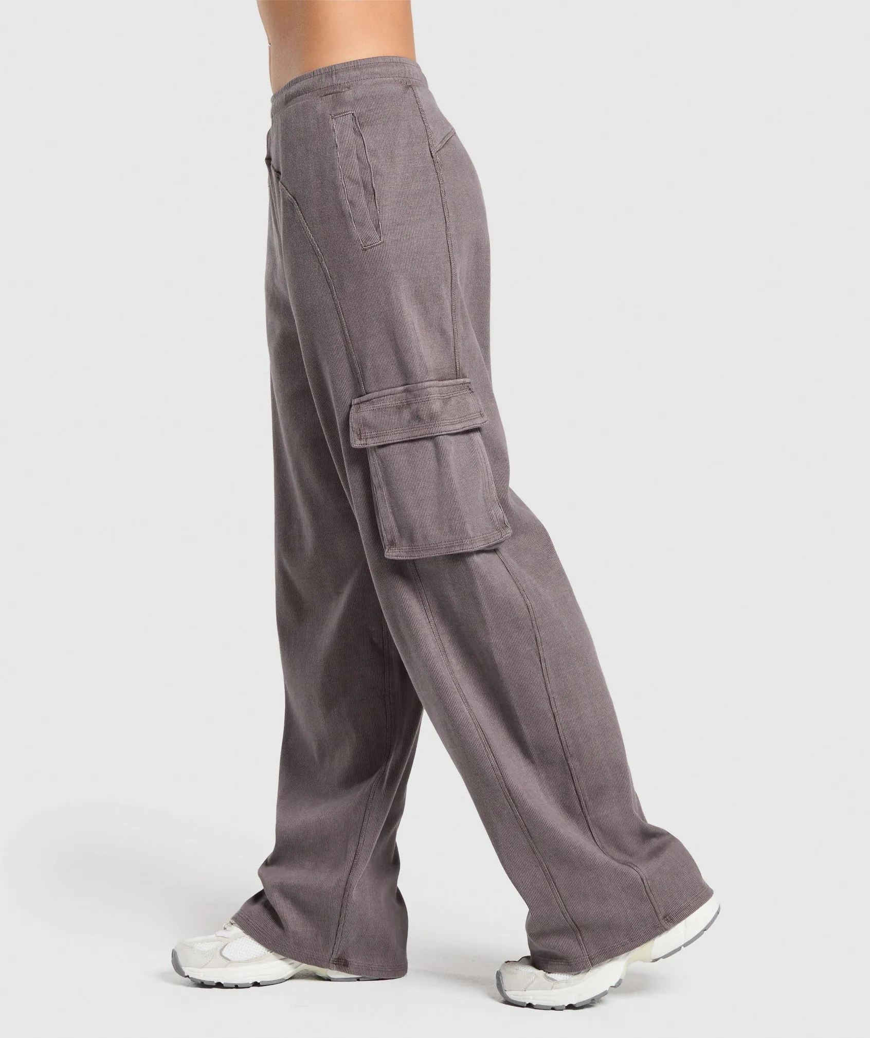 Gymshark Rest Day Ribbed Joggers - Brushed Purple sold by Gymshark product image thumbnail 3