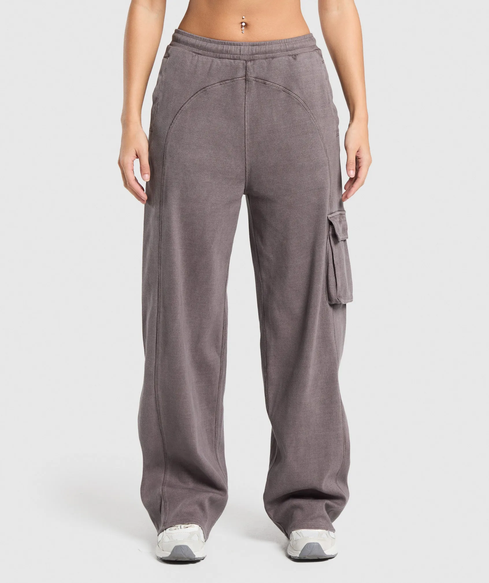 Gymshark Rest Day Ribbed Joggers - Brushed Purple sold by Gymshark