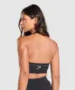 Gymshark Warp Knit Seamless Halerneck Bralette - Black/Linen Brown sold by Gymshark