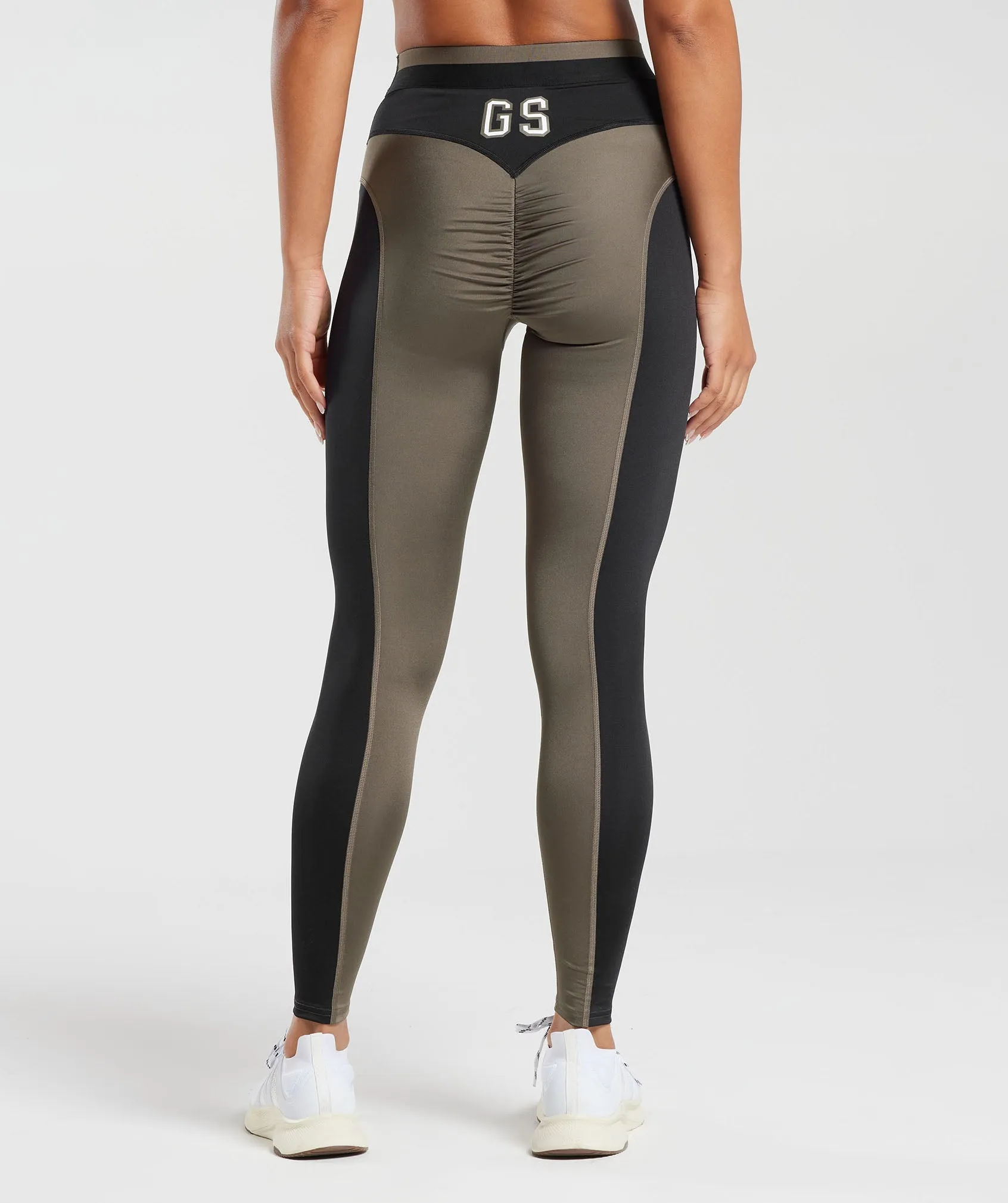 Gymshark Retro Club Leggings - Black/Camo Brown sold by Gymshark product image thumbnail 2