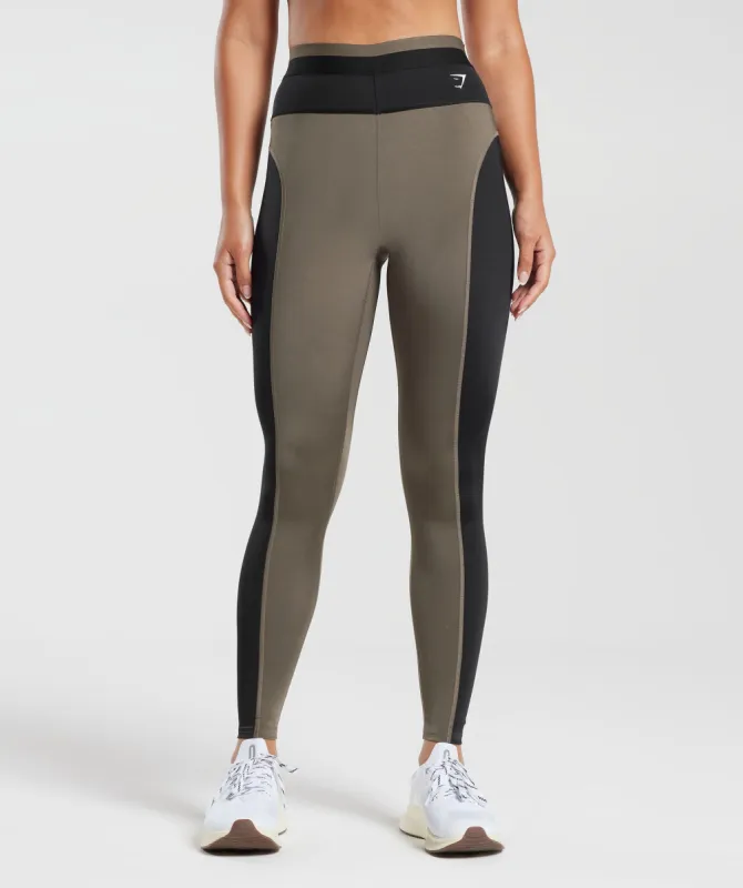 Gymshark Retro Club Leggings - Black/Camo Brown sold by Gymshark