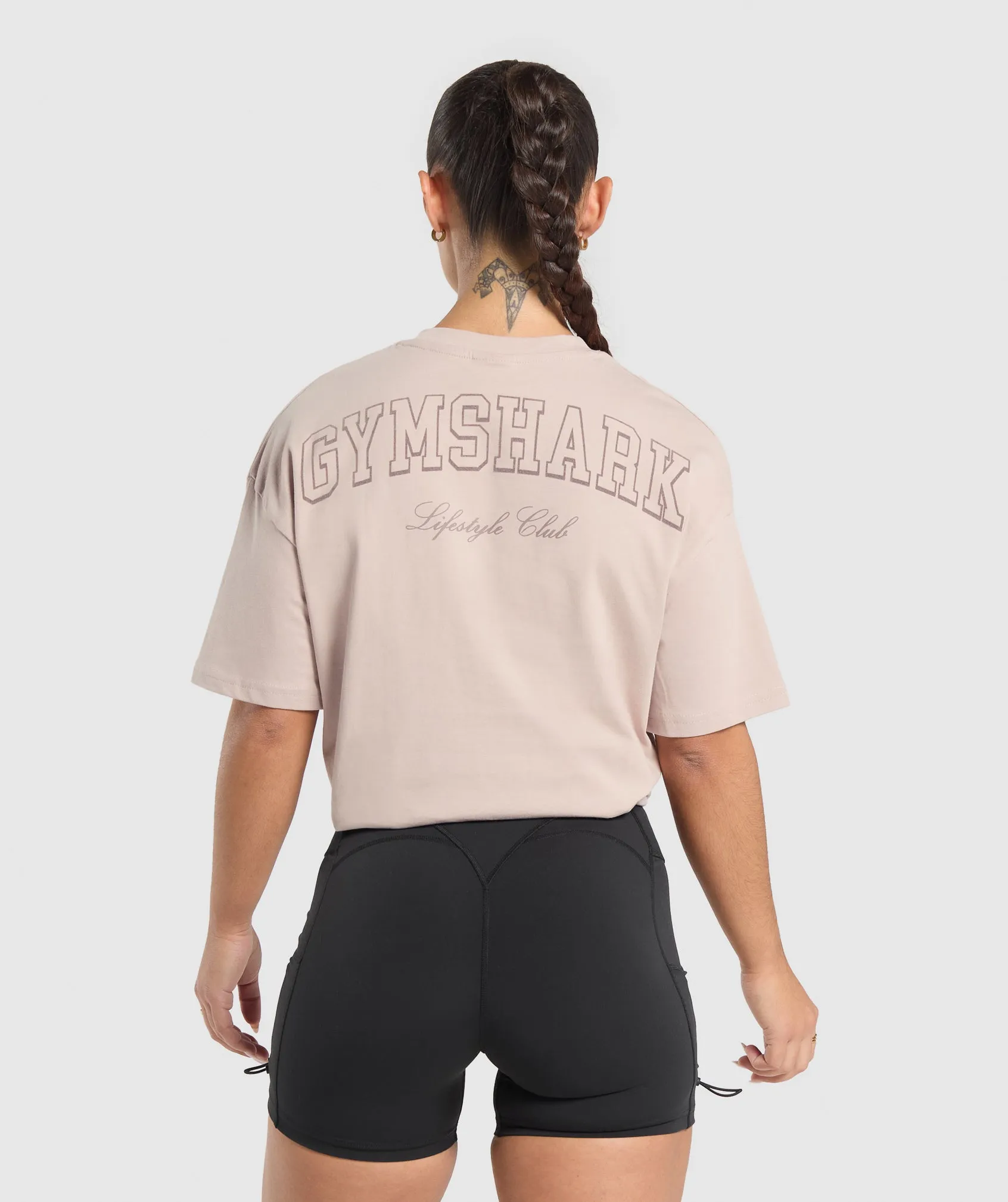 Gymshark Collegiate Oversized T-Shirt - Muted Pink sold by Gymshark