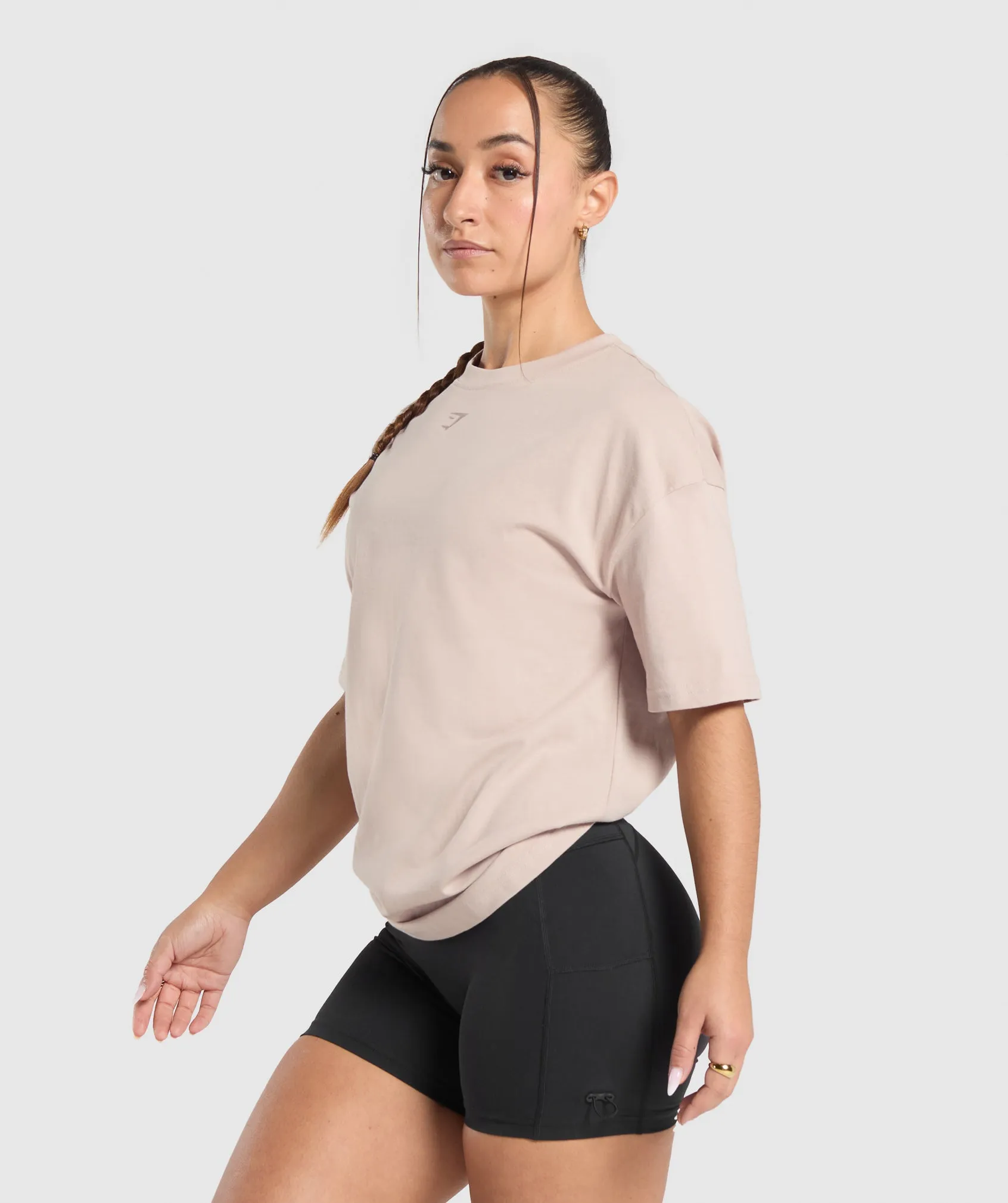 Gymshark Collegiate Oversized T-Shirt - Muted Pink sold by Gymshark product image thumbnail 3